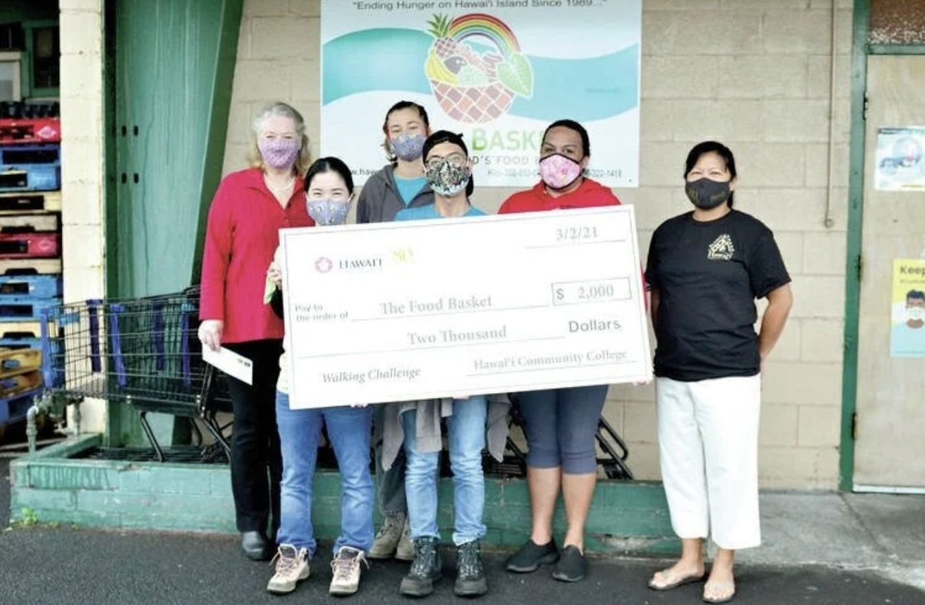 Hawaii Community College Announces Donation To The Food Basket