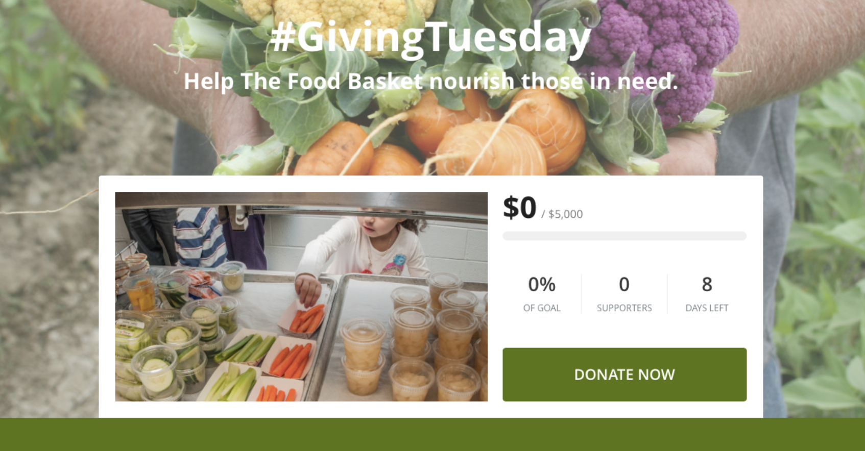 MEDIA RELEASE: The Food Basket Seeks Community Support On #GivingTuesday