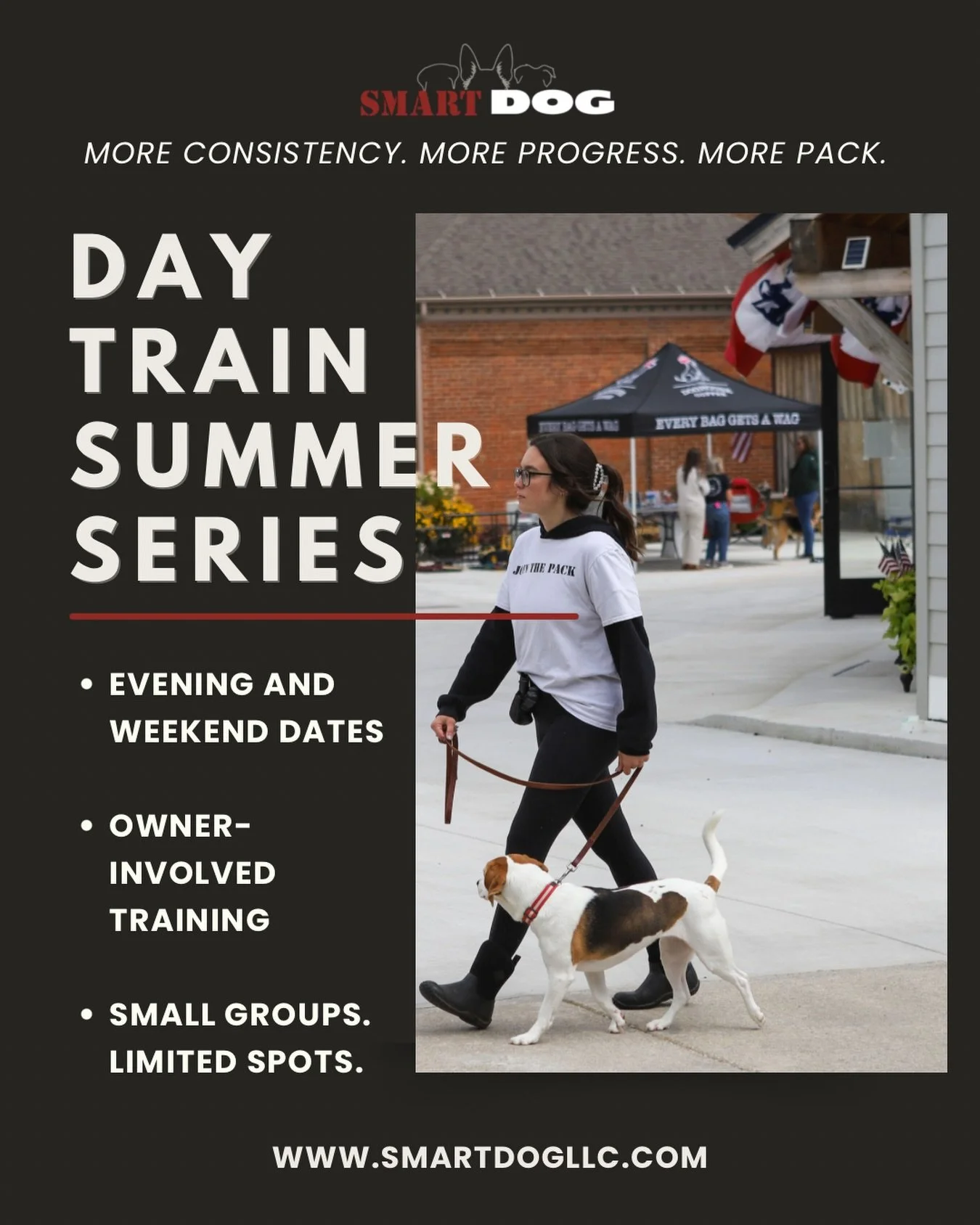 School&rsquo;s out. &amp; The Pack is in. 🐾

GREAT new events coming to Day Train this summer. We&rsquo;re launching the Day Train Summer Series, a limited-run, summer-only program designed to keep your dog sharp, social &amp; involved with the pack
