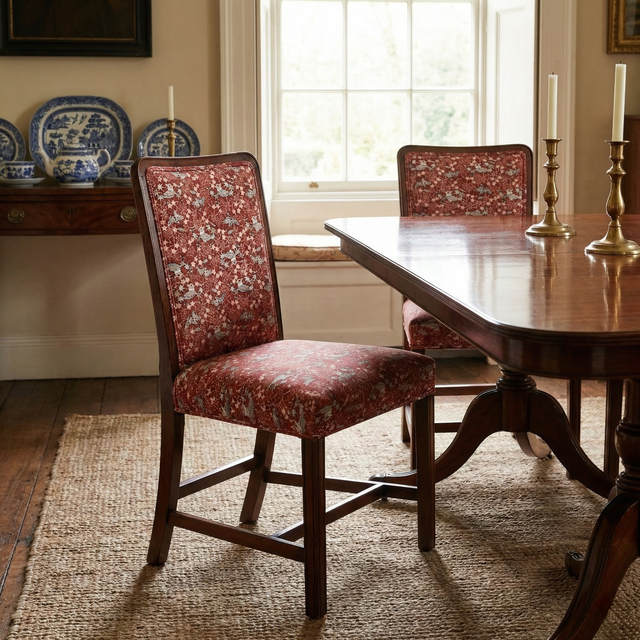 Akasarasa Ume is an archival bird print based on an Edo Period fragment from Japan. Hand-printed on natural linen in New York. Made-to-order for the interior design trade.