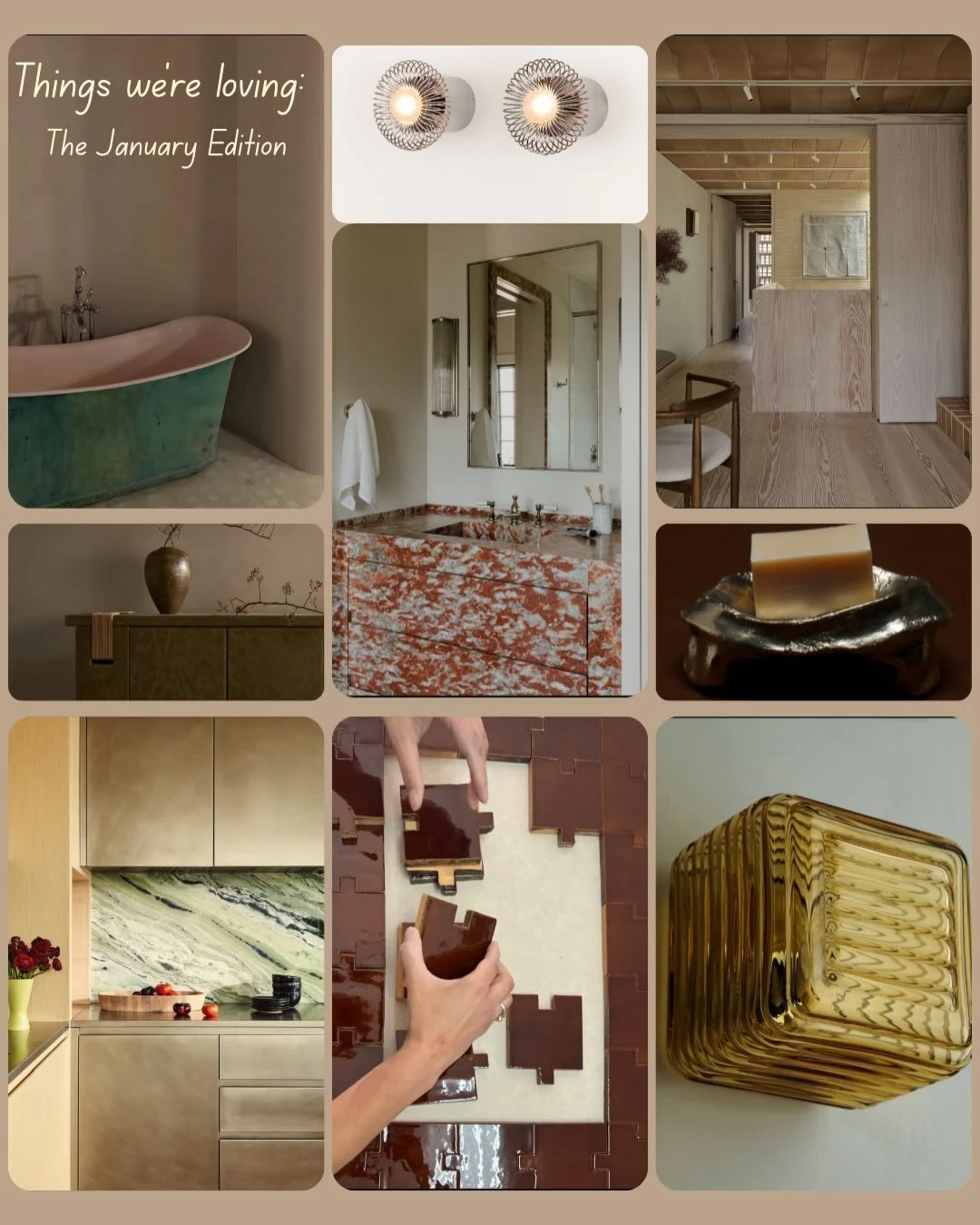 :/: January Edition :/: Things we&rsquo;re loving now&hellip;.

Image Credits:
@thegrh 
@aesthetiker_au 
@muci_architects 
@mahalavi 
@studioashby 
@charlottetaylr 
@studiotaliroth 
@studioluddite 
@alliedmaker 

#januaryedit #januaryinspo #moodboard