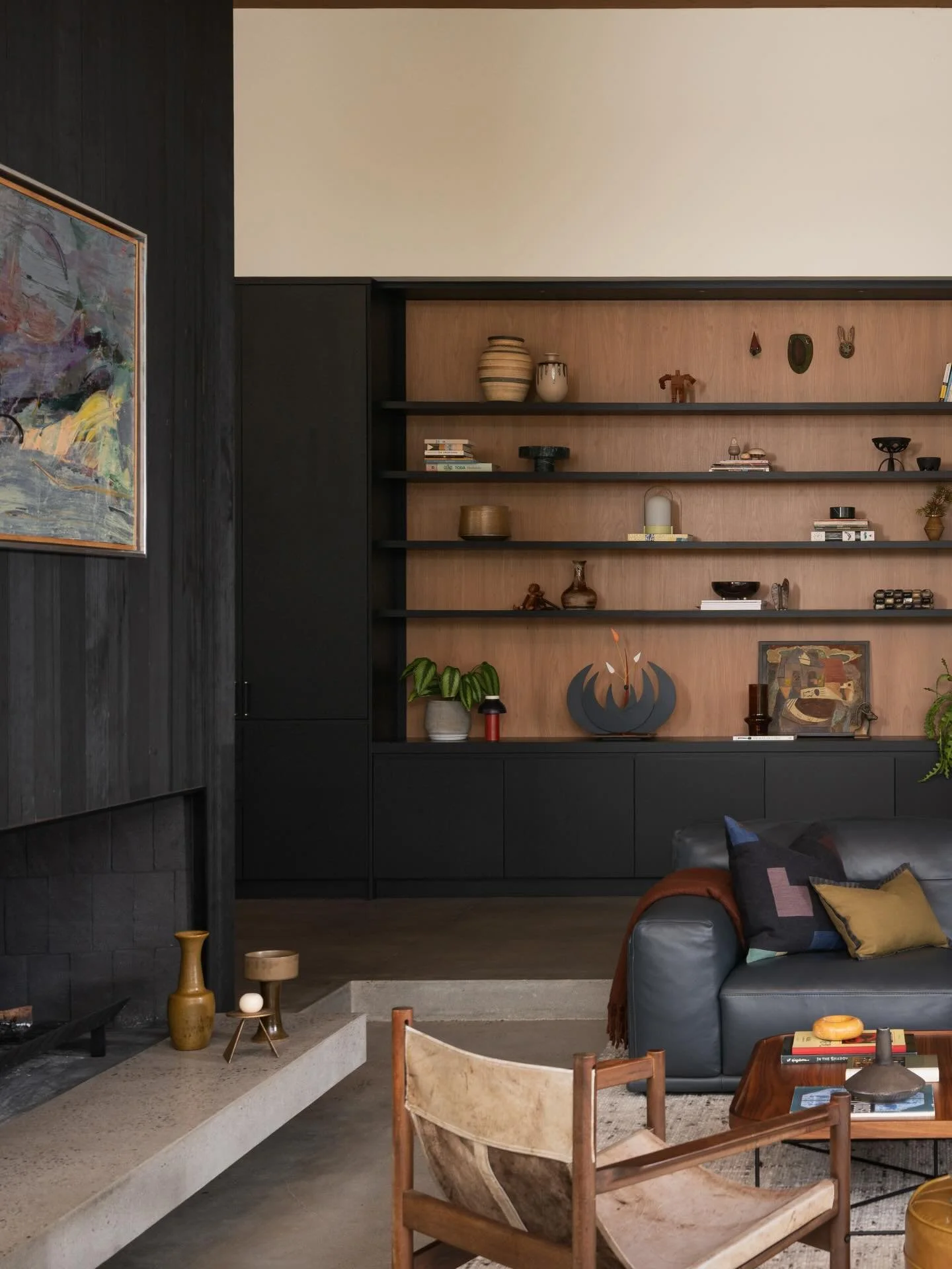 Full View&hellip;. The living room at our Wilstone project. A sunken living room sets the tone for mid century undertones and collected touches.

Architecture/Build: @fieldxstudio 
Interiors/Styling: @anaberdesign 
📷: @charlotteleaphotography 

#ana