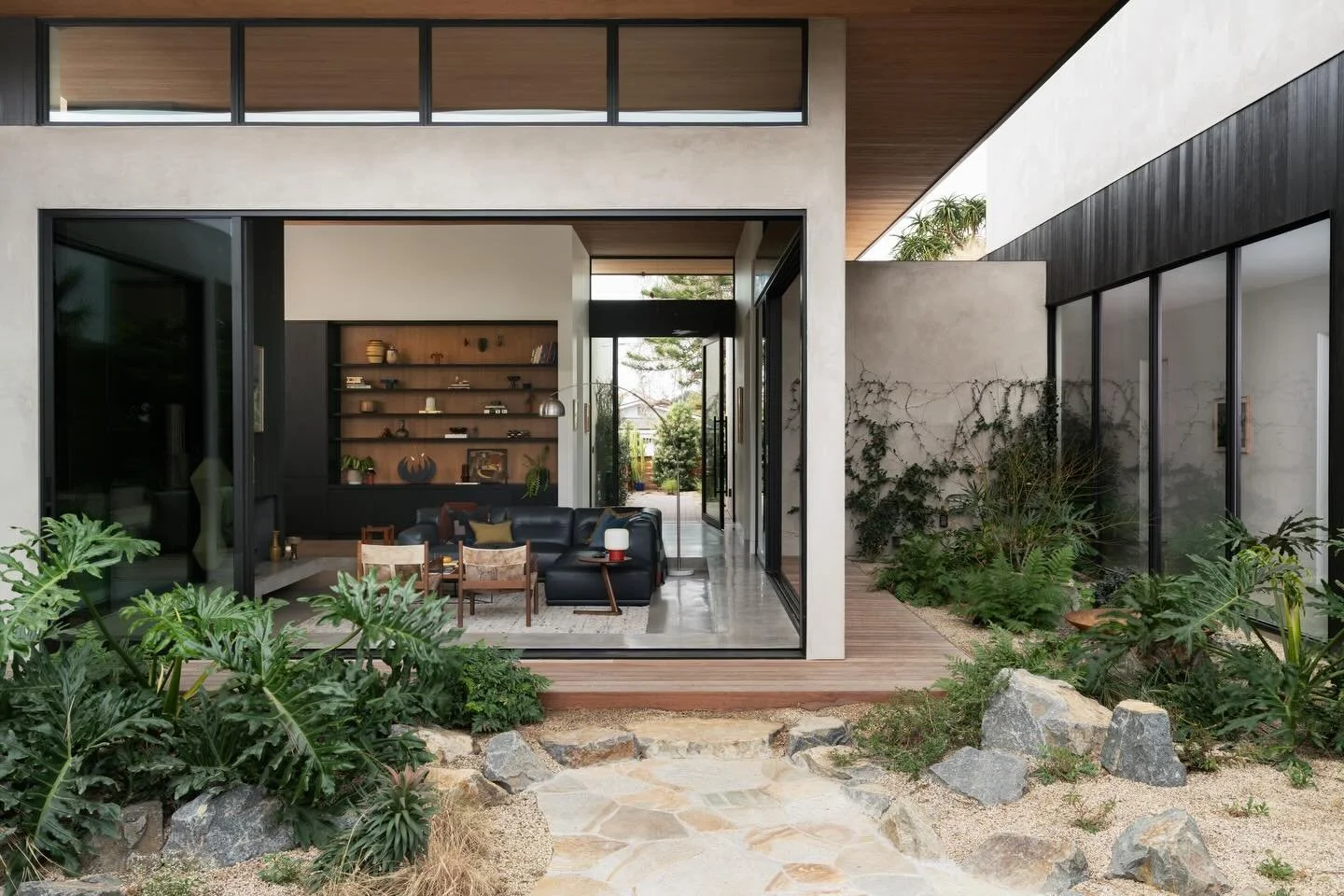 A pulled back view of the great room at #Wilstone. Stunning architecture by @fieldxstudio and exterior design by @orcaliving. Grateful to have a part in this one!

Architecture/Build: @fieldxstudio 
Interiors: @anaberdesign 
Photography: @charlottele