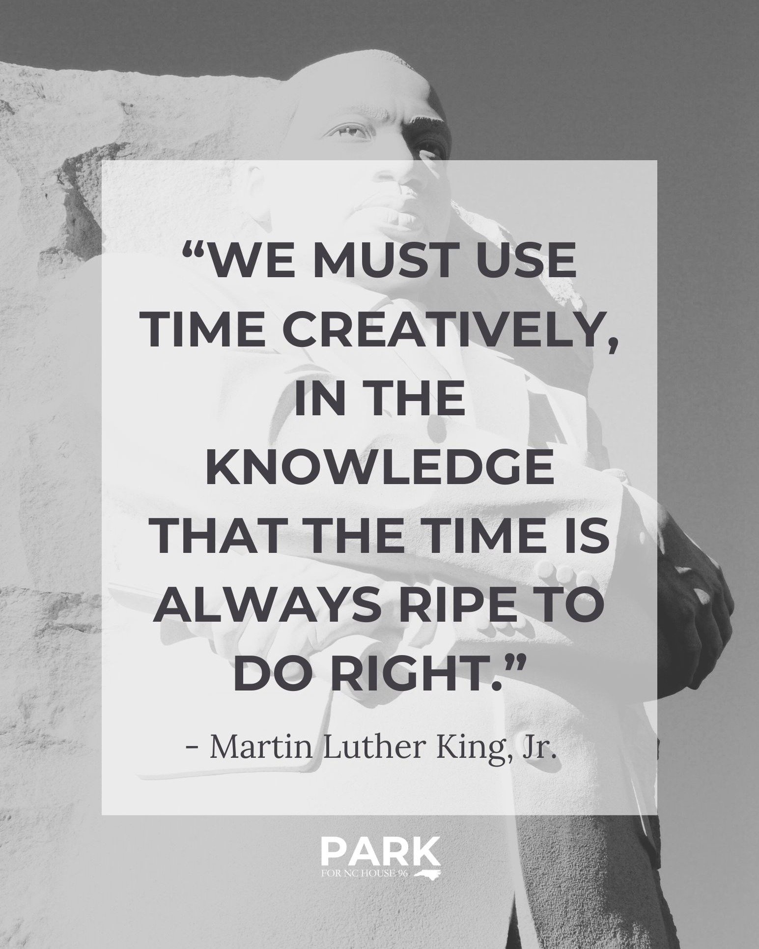 Dr. King&rsquo;s words remind us that the moment for doing right is always now.
Today we celebrate his legacy and the continued work of building a more just community.