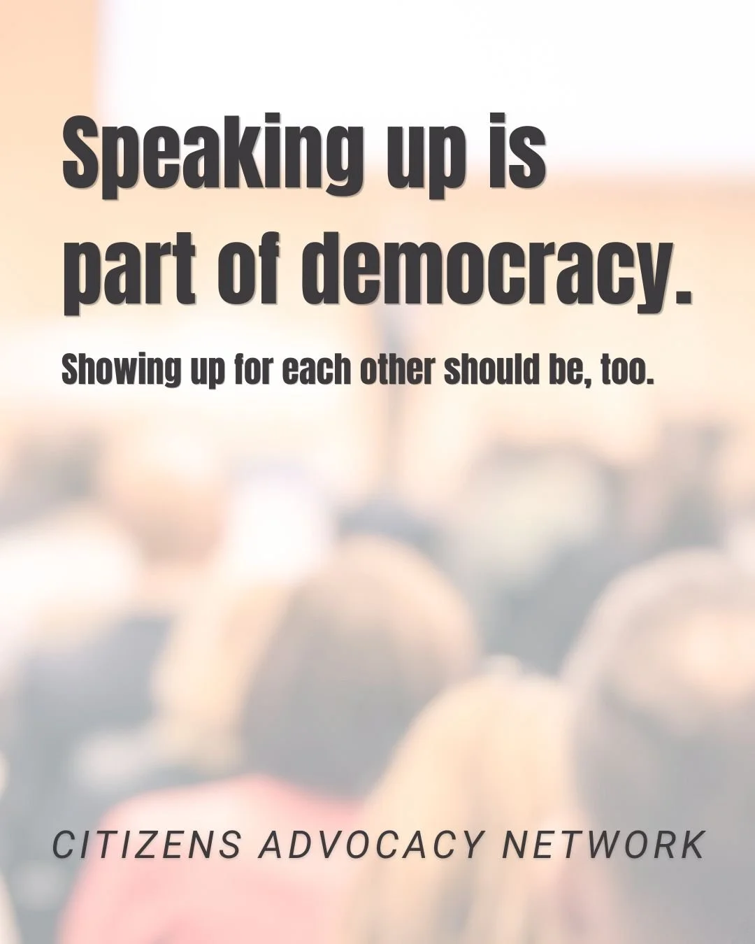 Every month, people in our community stand up during public comment to speak about issues that matter to them.

It takes courage. And too often, they&rsquo;re doing it alone&mdash;walking up to the podium, facing a room of decision-makers, and not al