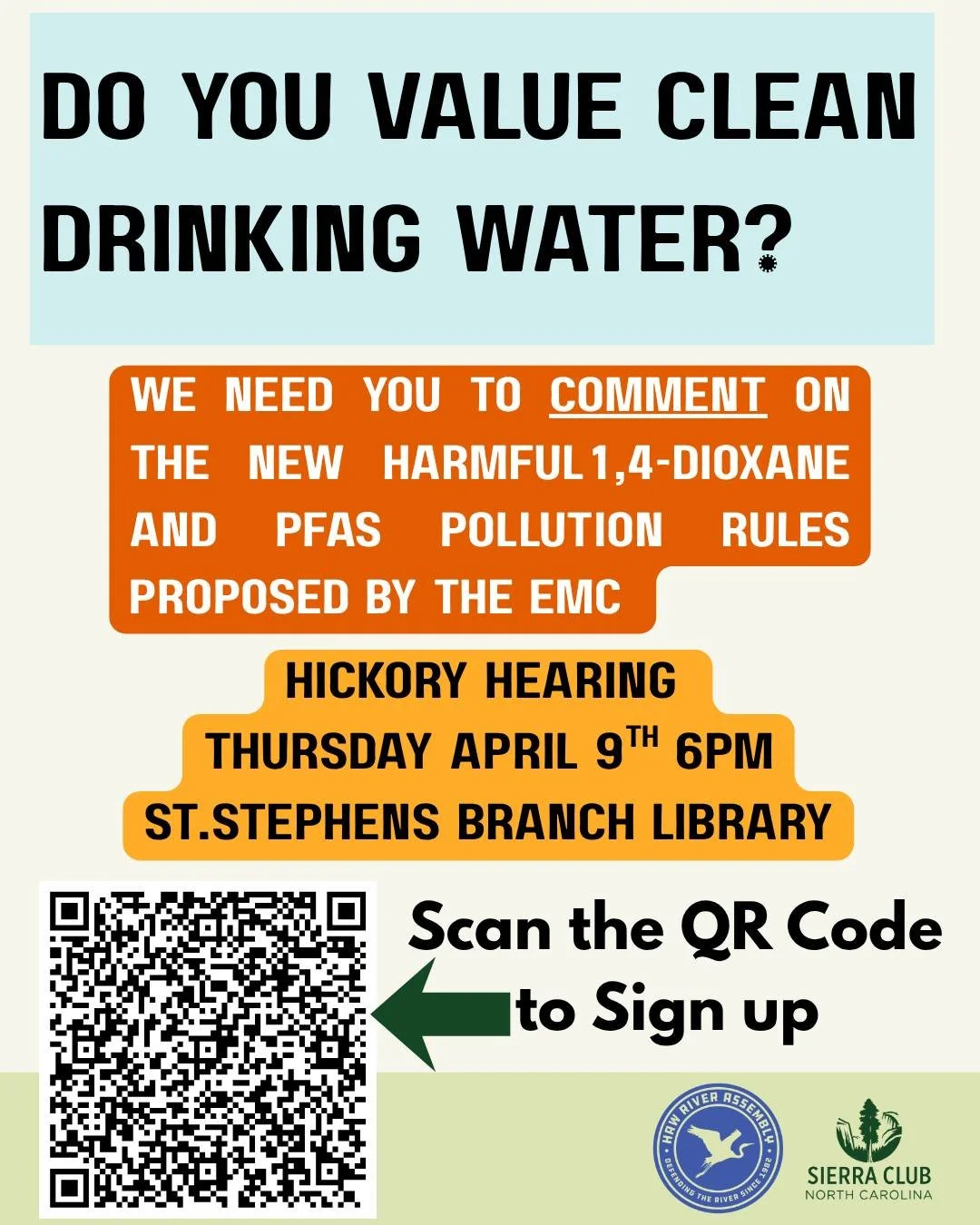 Tonight, community members will be speaking about clean, safe drinking water.

If you&rsquo;re able, come out and be in the room.

Part of what we&rsquo;re building with the Citizens Advocacy Network is simple: showing up for each other when it matte