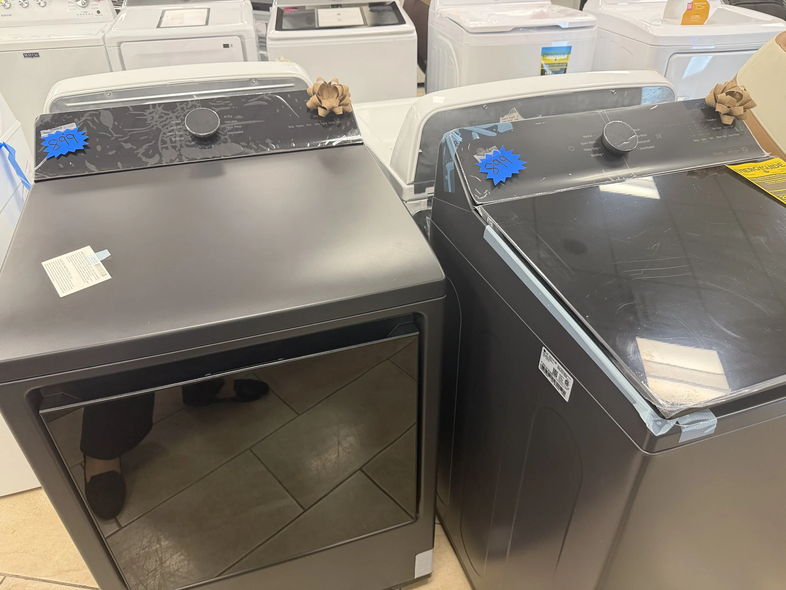 LG THIN Q TOP LOAD WASHER AND GAS DRYER