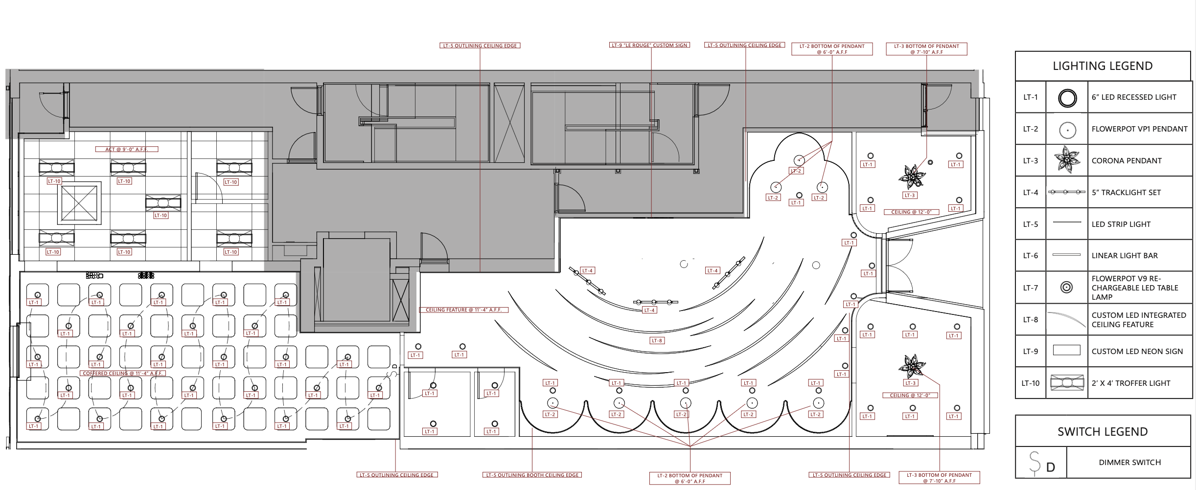 BAR ROOM SWITCH PLAN