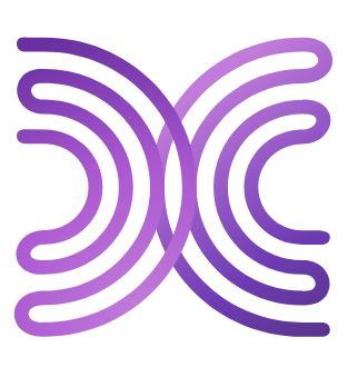 Abstract digital artwork with purple and violet geometric shapes and lines