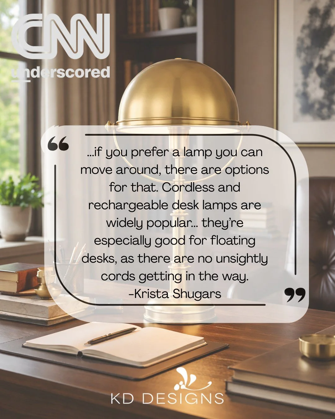 Finding the right desk lamp for your workspace is easier said than done.
We are thrilled to be featured in this great article in 𝘊𝘕𝘕 𝘜𝘯𝘥𝘦𝘳𝘴𝘤𝘰𝘳𝘦𝘥, where you&rsquo;ll find our favorites as well as specific features to look for in a lamp. 