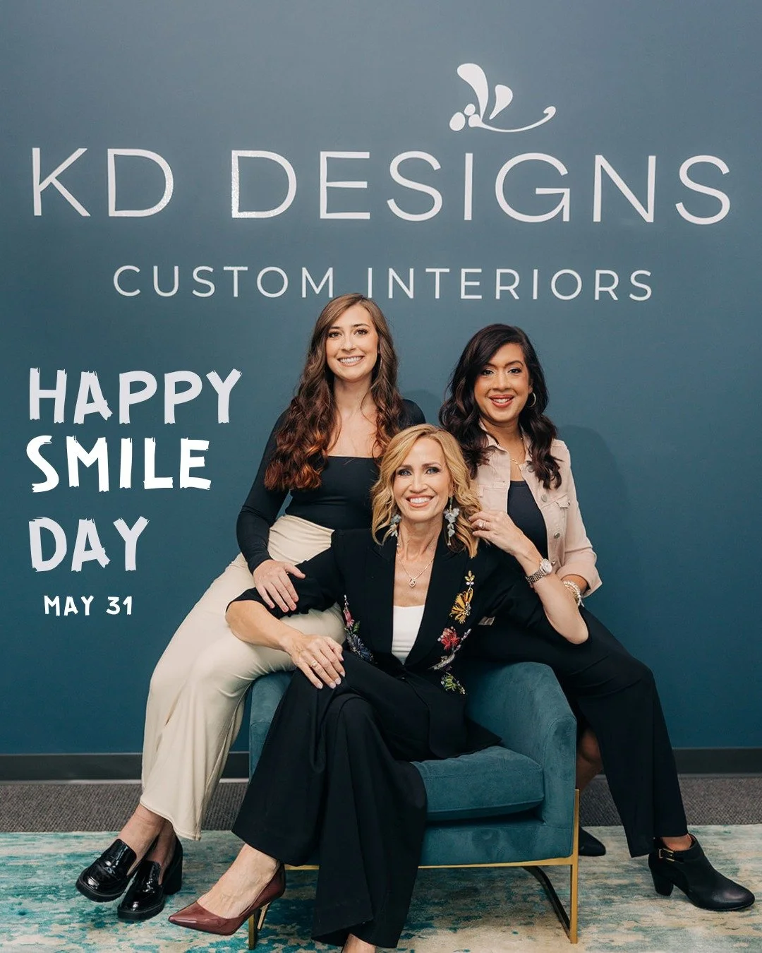 Smiles are always in style 😊 Happy National Smile Day! Share yours freely today and brighten every room you walk into! #KDDesigns #CustomInteriors #HappySmileDay #InteriorDesigner