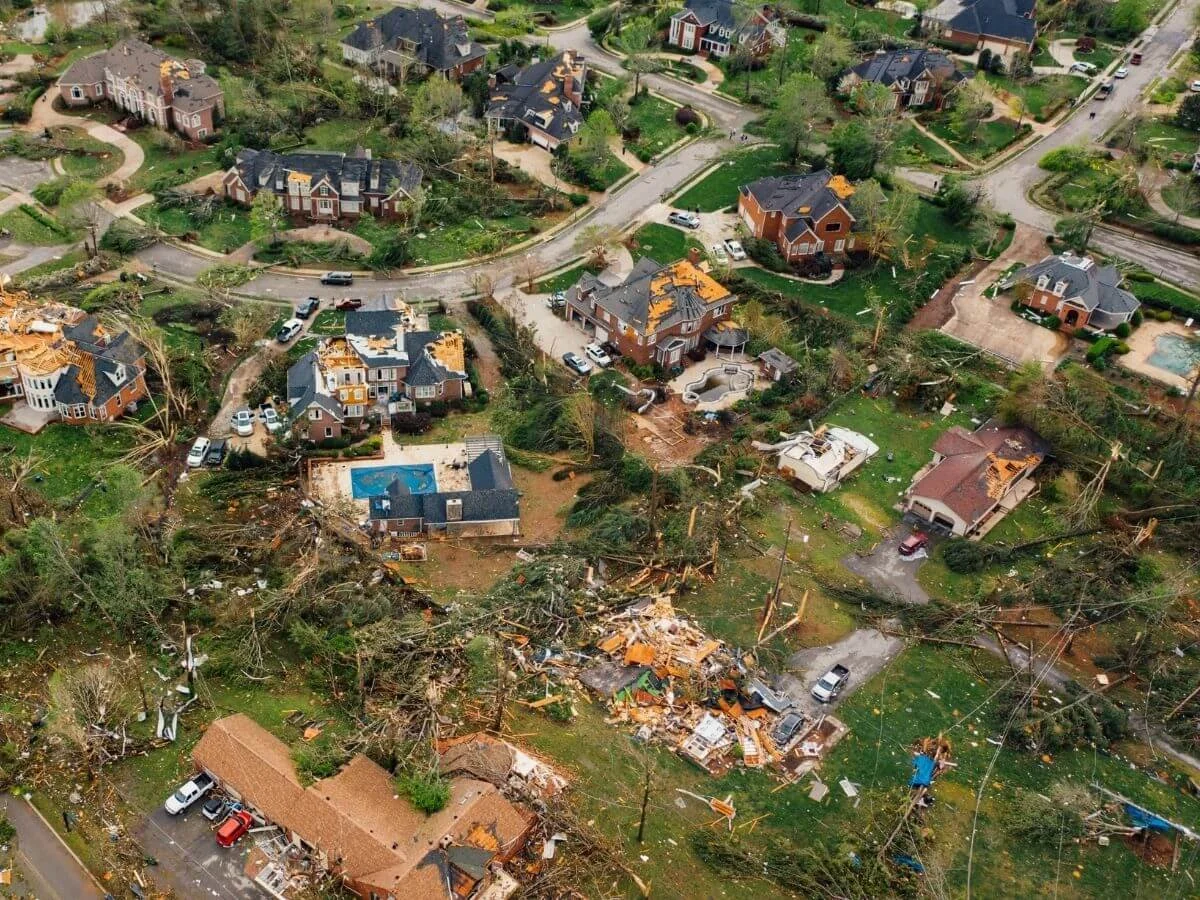 Storm Damaged Neighborhood