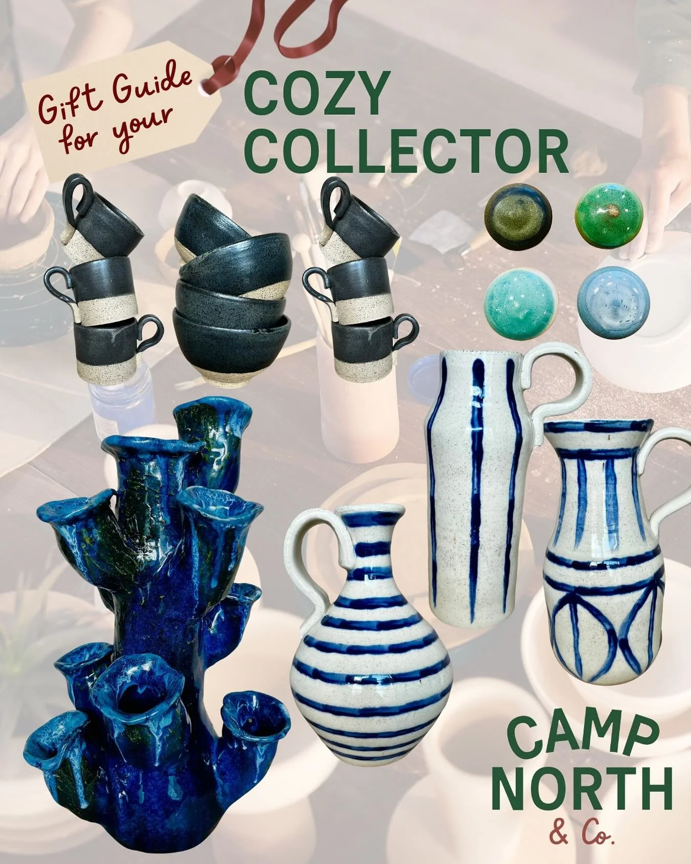 For the ones who find beauty in the handmade and meaning in the details. 

The Gift Guide for your Cozy Collector: handcrafted ceramics and one-of-a-kind pieces designed to bring warmth, texture, and intention to every corner of your home.

campnorth