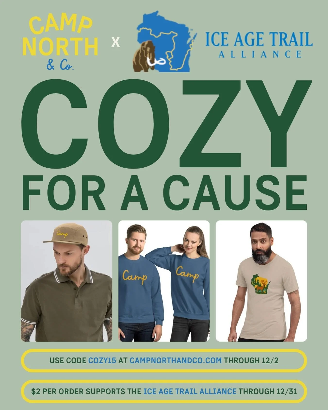 Every trail tells a story, and this one gives back. 

We&rsquo;re teaming up with @iceagetrailorg to help protect the trails that inspire our outdoor spirit. 🦣

From now through Dec. 31, $2 from every order supports the Alliance&rsquo;s work maintai