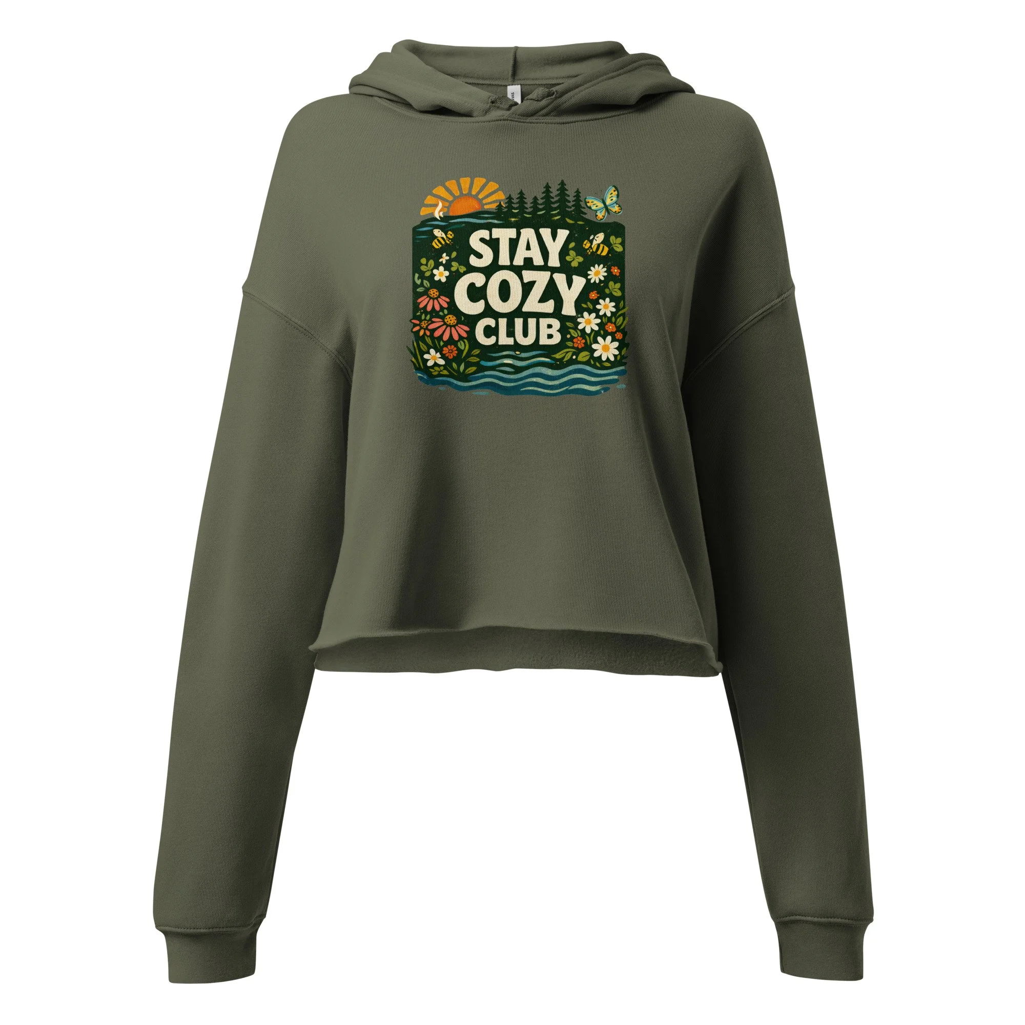 Women's Stay Cozy Club Cropped Hoodie