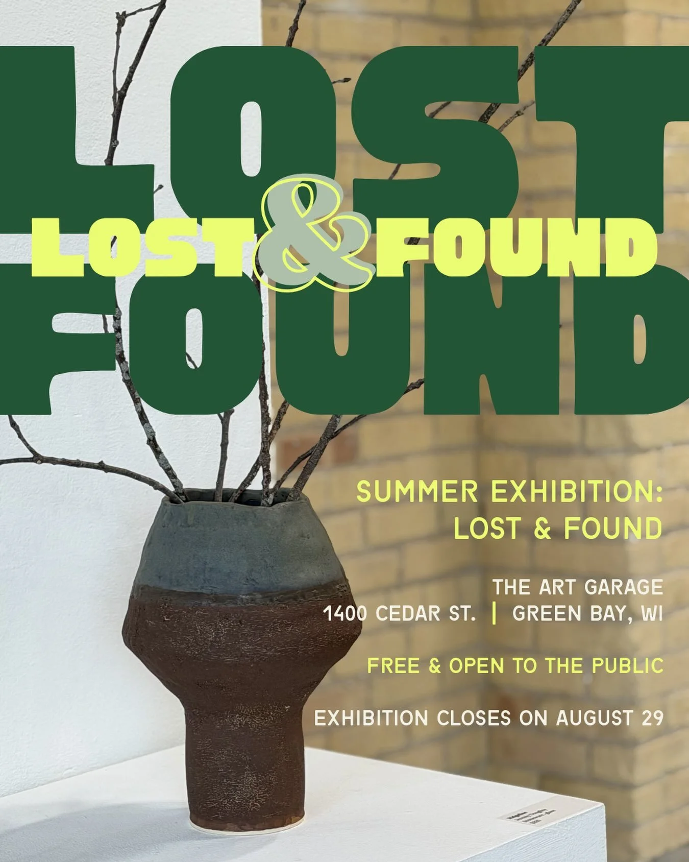 A little reminder that Lost &amp; Found is still on view at @theartgaragegb through August 29. 🌿

If you&rsquo;re planning a visit, be sure to check the gallery&rsquo;s hours before stopping by.

Stay Cozy 🏕️

#campnorthandco #midwestmaker #wiscons