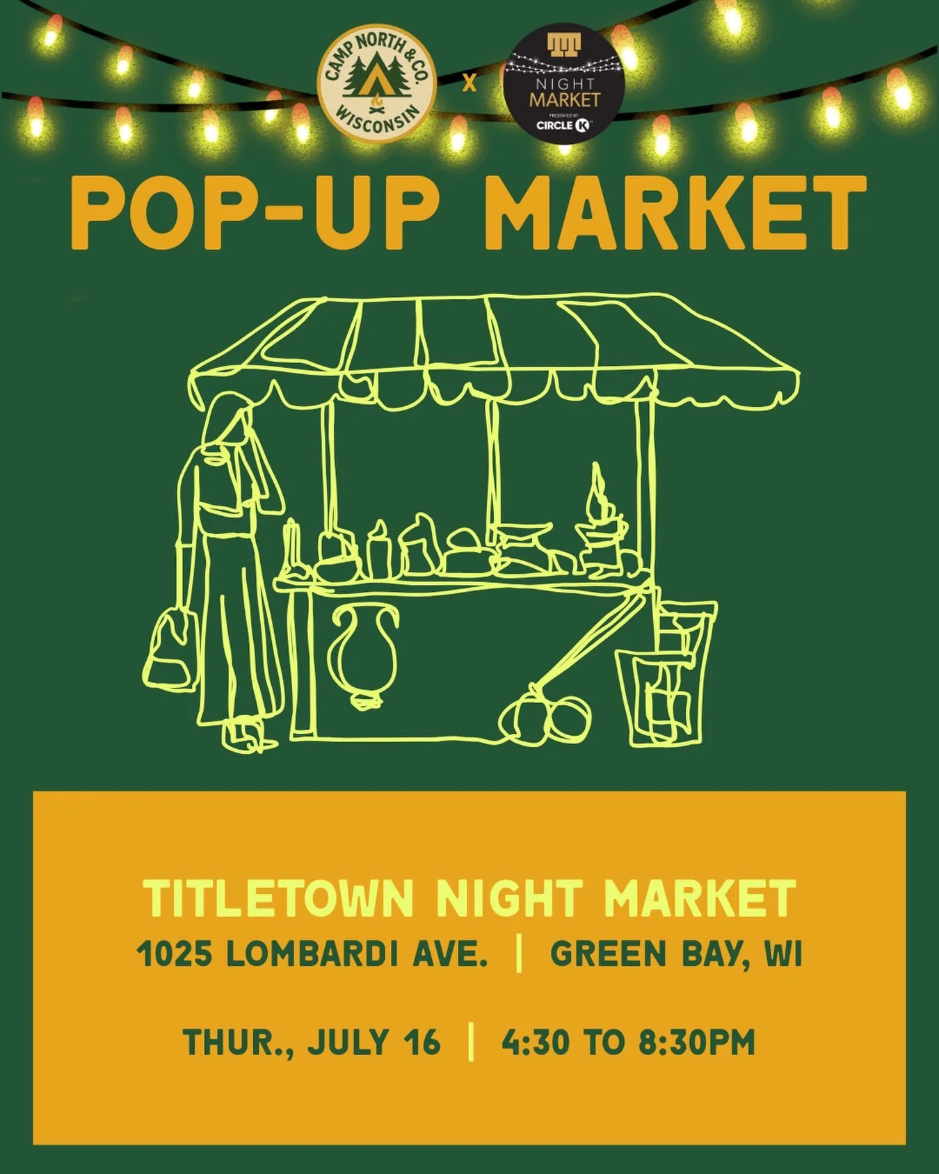 If you missed Camp North at Cocoon, there&rsquo;s still one more chance to catch us this week.

I&rsquo;ll be at the @titletown Night Market tonight (July 16) from 4:30&ndash;8:30pm. 

Stop by, say hey, and check out the latest ceramics and camp-insp