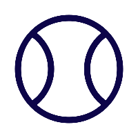 Outline of a tennis ball.