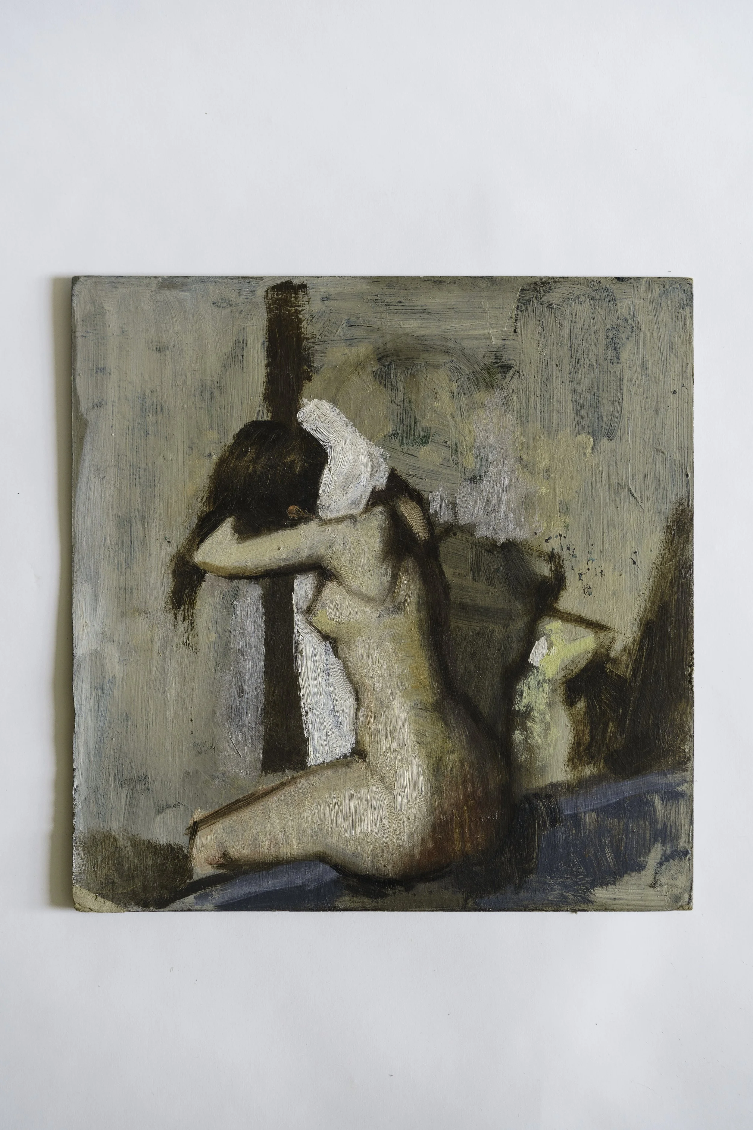 Sérénité Après Le Bain - Vintage French Oil Painting