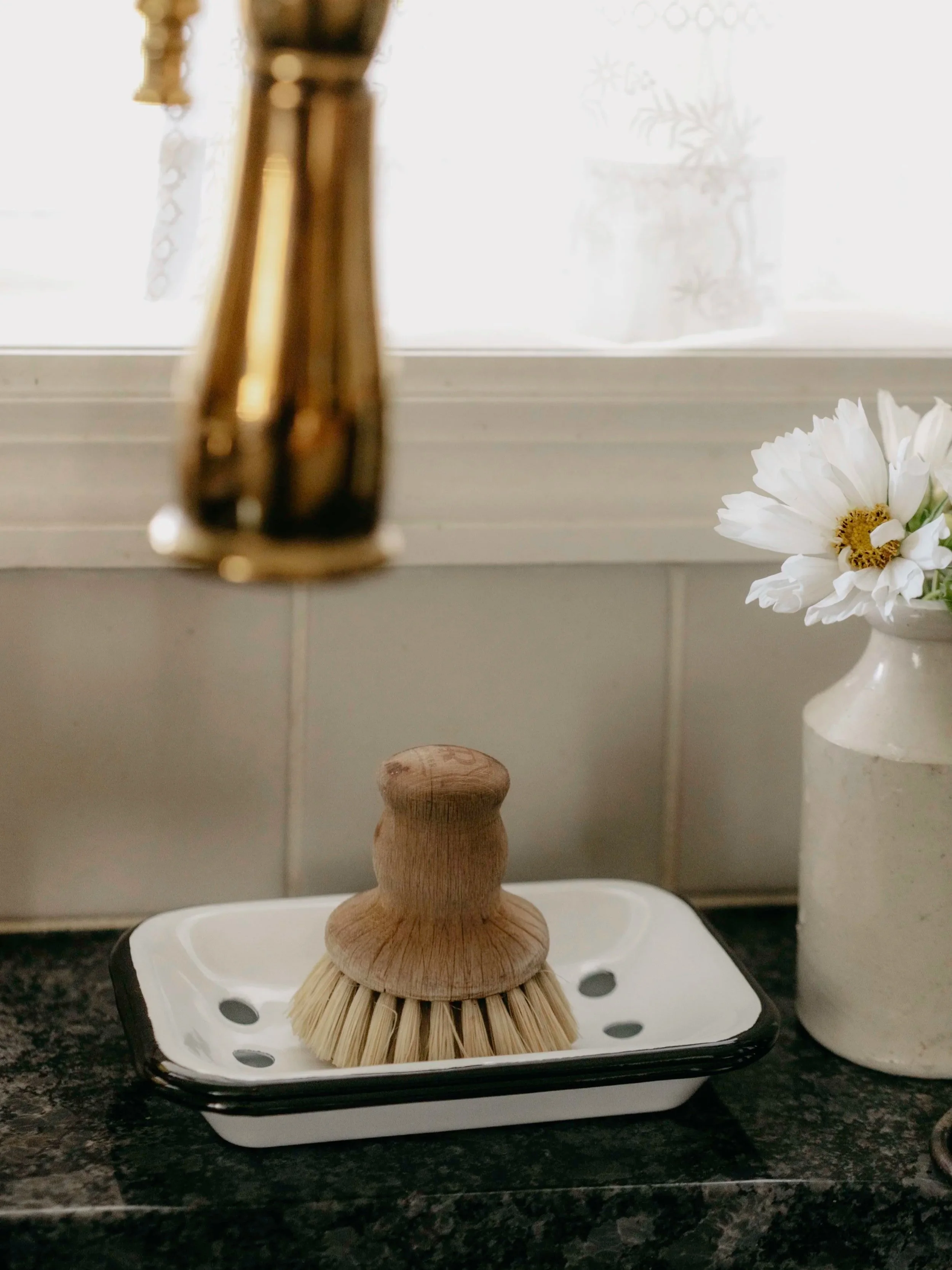 Farmhouse White Enamel Soap Dish Tray