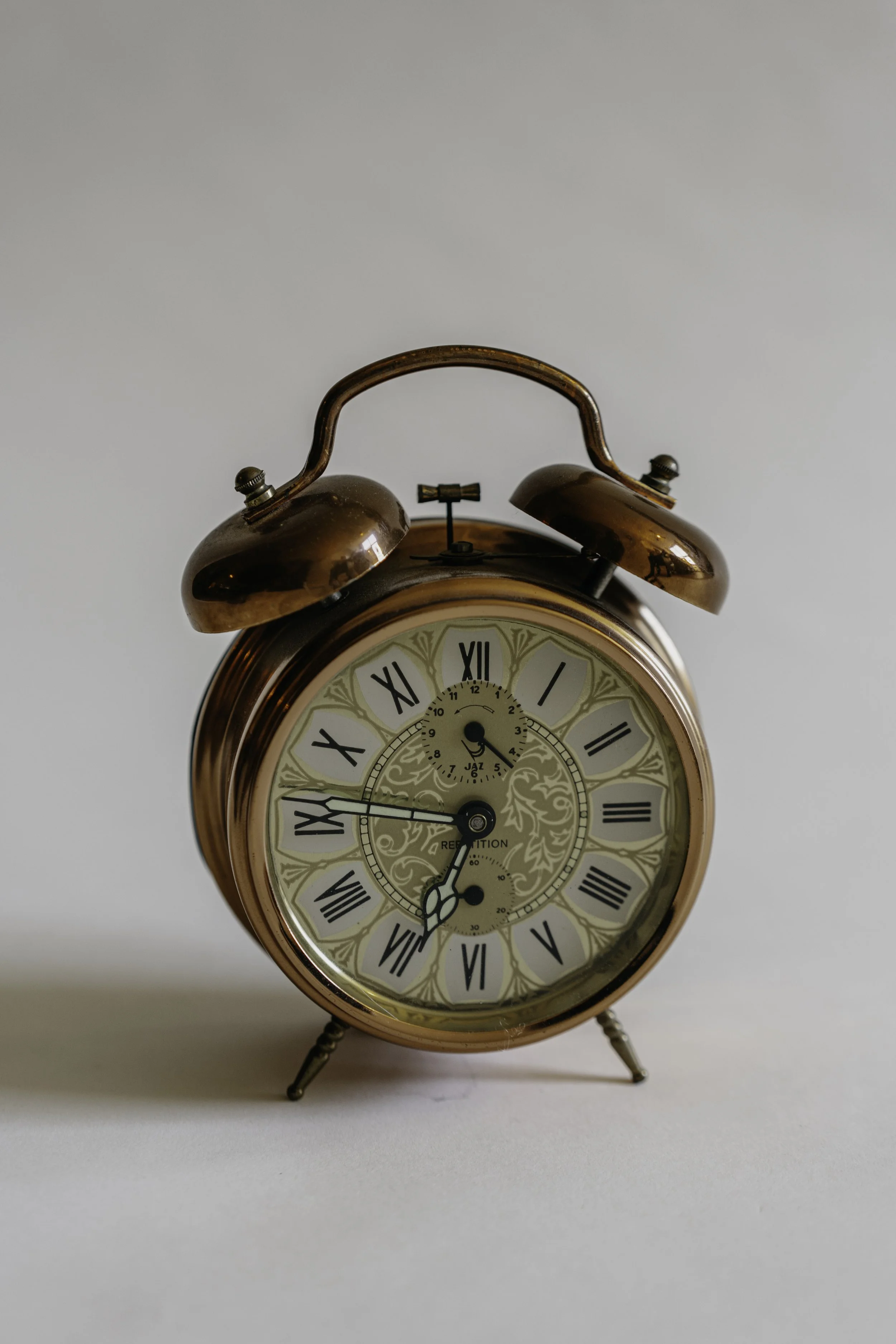 French Vintage Jaz Twin-Bell Alarm Clock