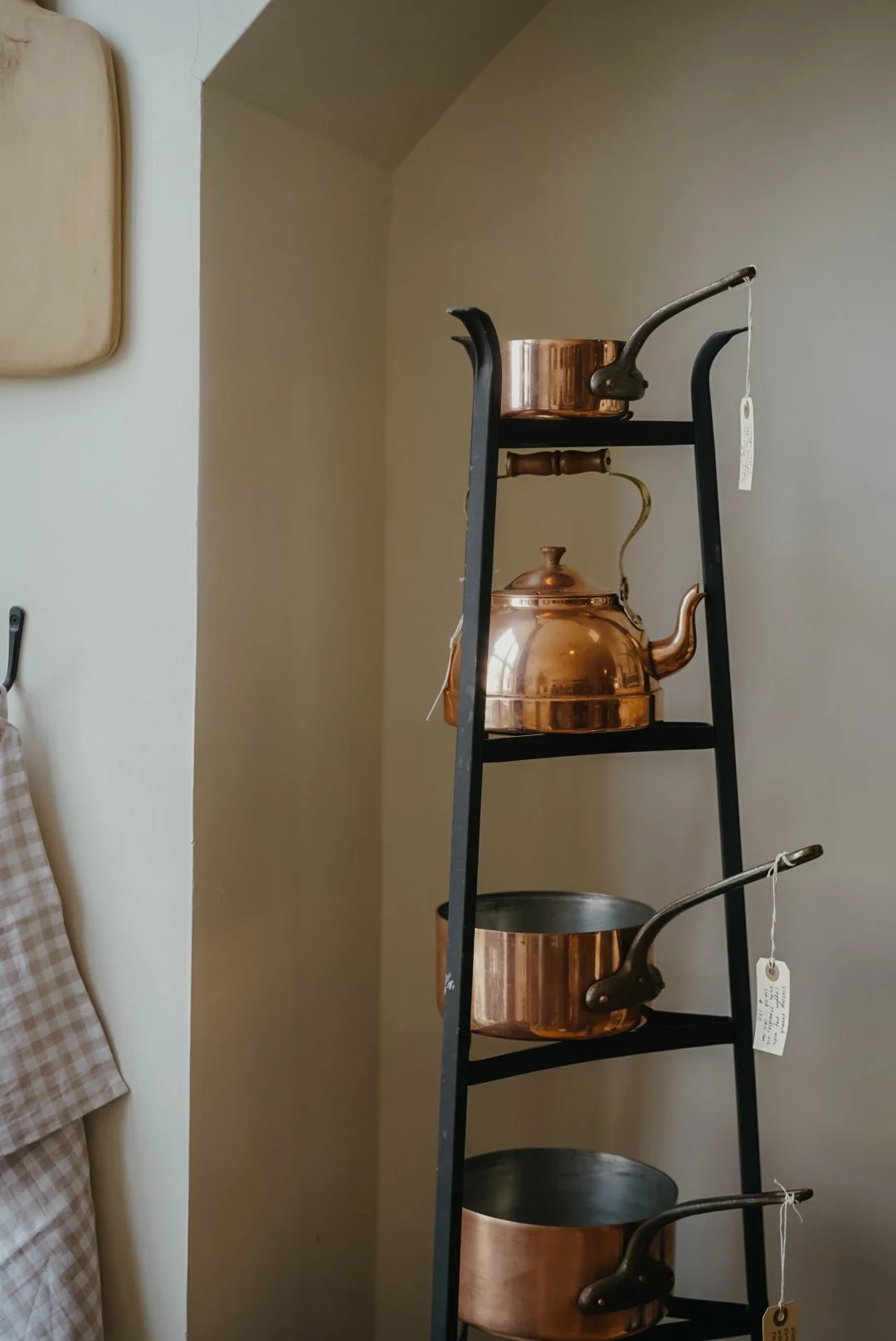 Antique French Copper Pots - Tin Lined