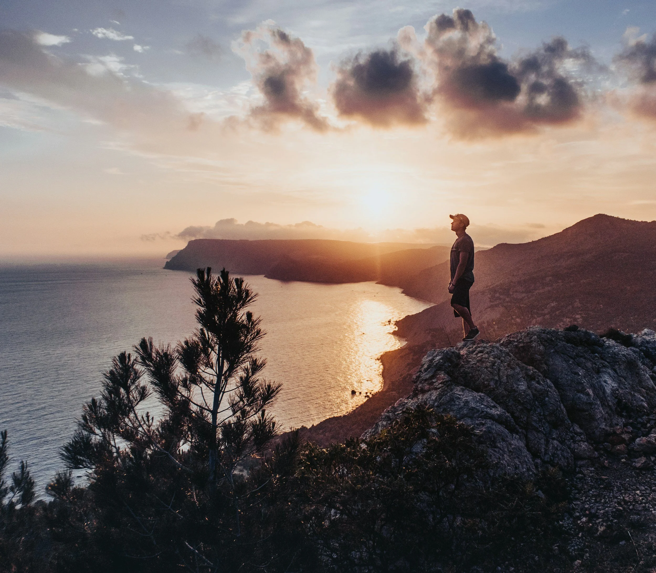 Man thinking about his life and it feels to grow and learn