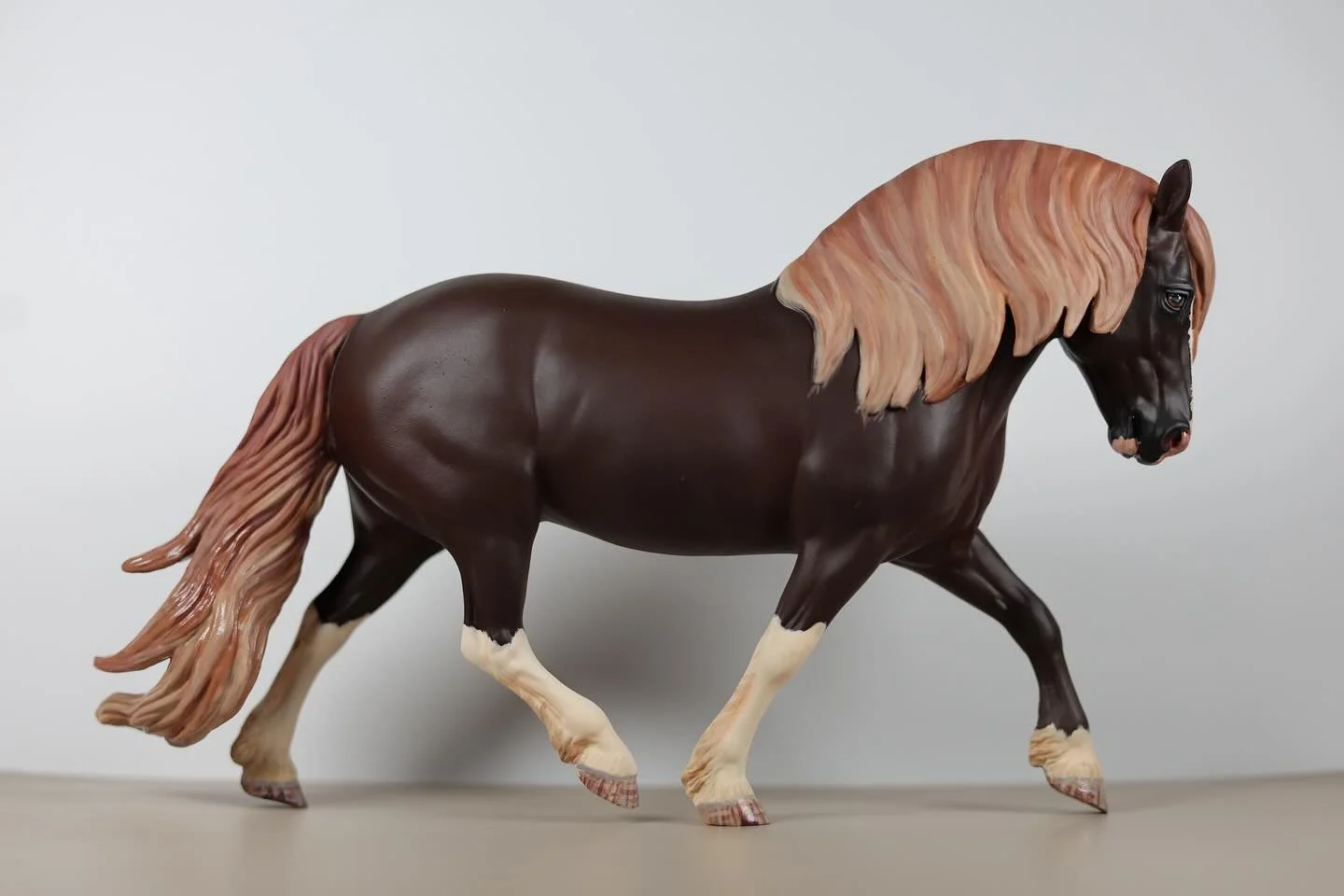 Breyer Traditional Long Mane Rowan / Liver Chestnut 

Completed in Pastels &amp; Acrylics 

Commission. 

I had so much fun painting this guy! 

[Tags] 
#breyer #breyermodelhorse #breyerhorsephotography #breyerhorses #breyerhorses #breyerfest #modelh
