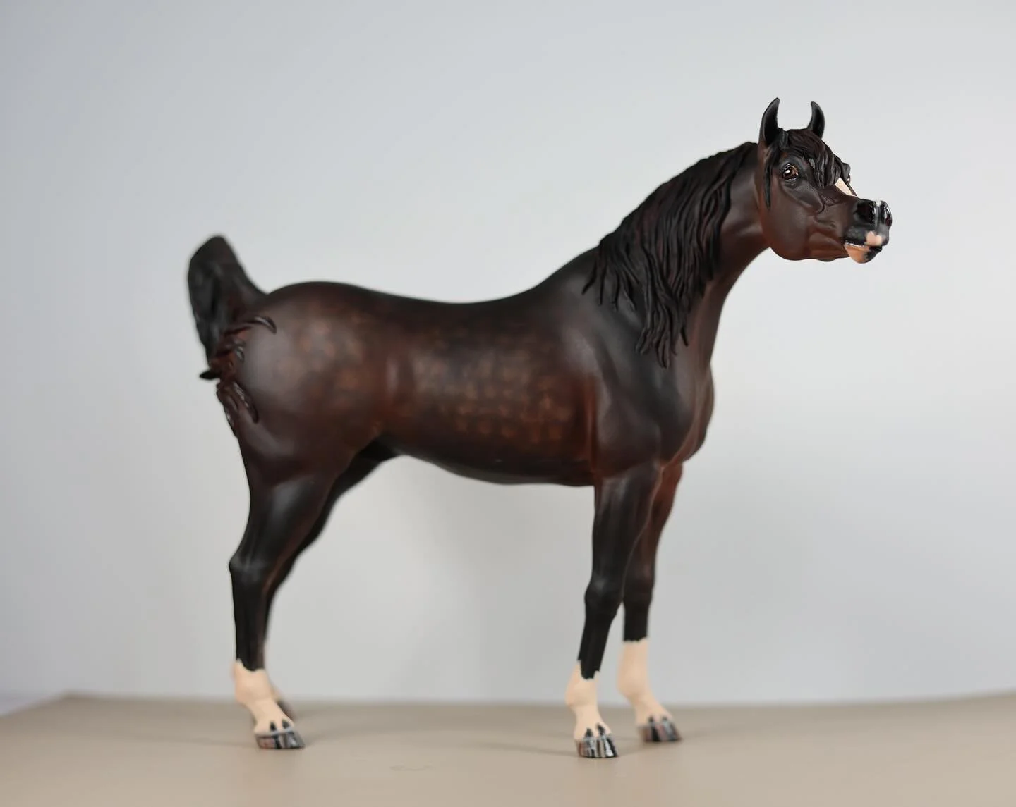 Seunta Bashir AL AMAL / Dappled Bay 

Painted in Pastels &amp; Acrylics 

Commission / waiting approval from owner 

[Tags]
#breyer #modelhorse #modelhorses #modelhorsesofinstagram #horse #art #horseart #breyermodelhorse #resinhorse #custommodelhorse
