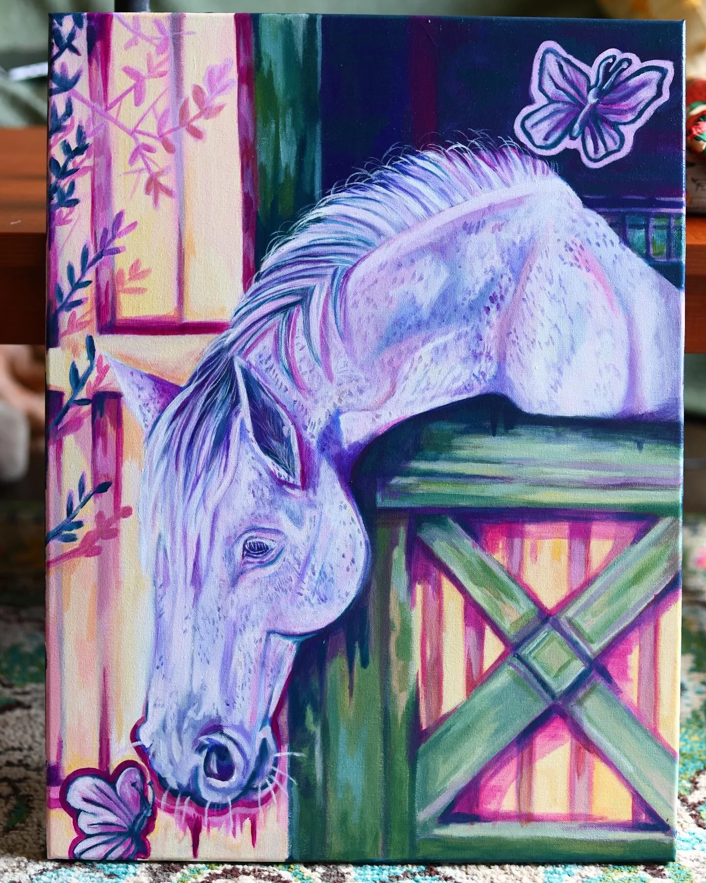 &ldquo;Where the Butterflies Rest&rdquo; | 18x24 

Acrylic on Canvas 

This Beautiful Painting will be For Sale in July 

{Tags}
#breyer #breyerfest #art #artist #horses #horse #painting #painter #animalpainter #horseartist