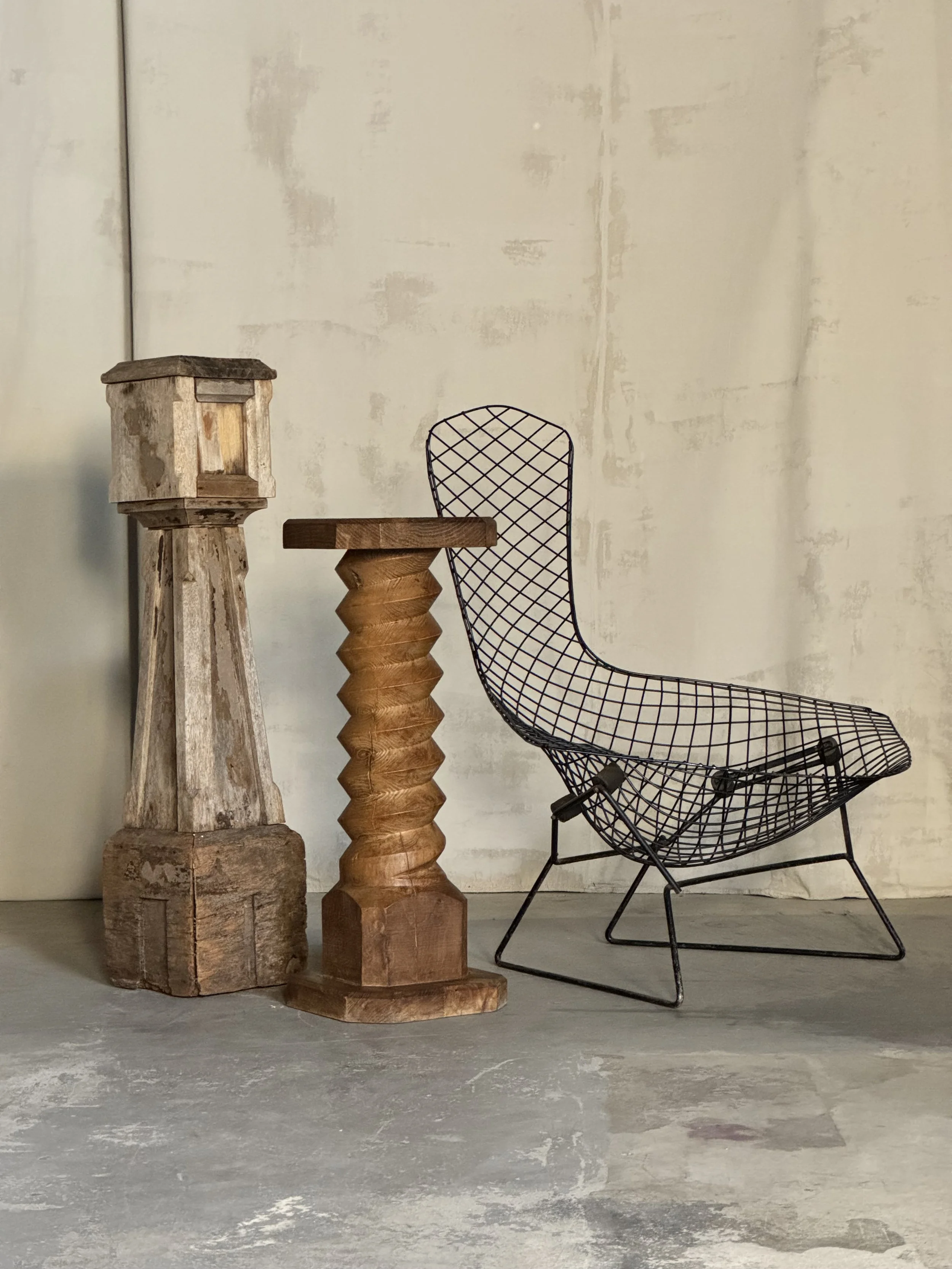 Antique French Wine Press Screw Plant Stand | Circa 1880