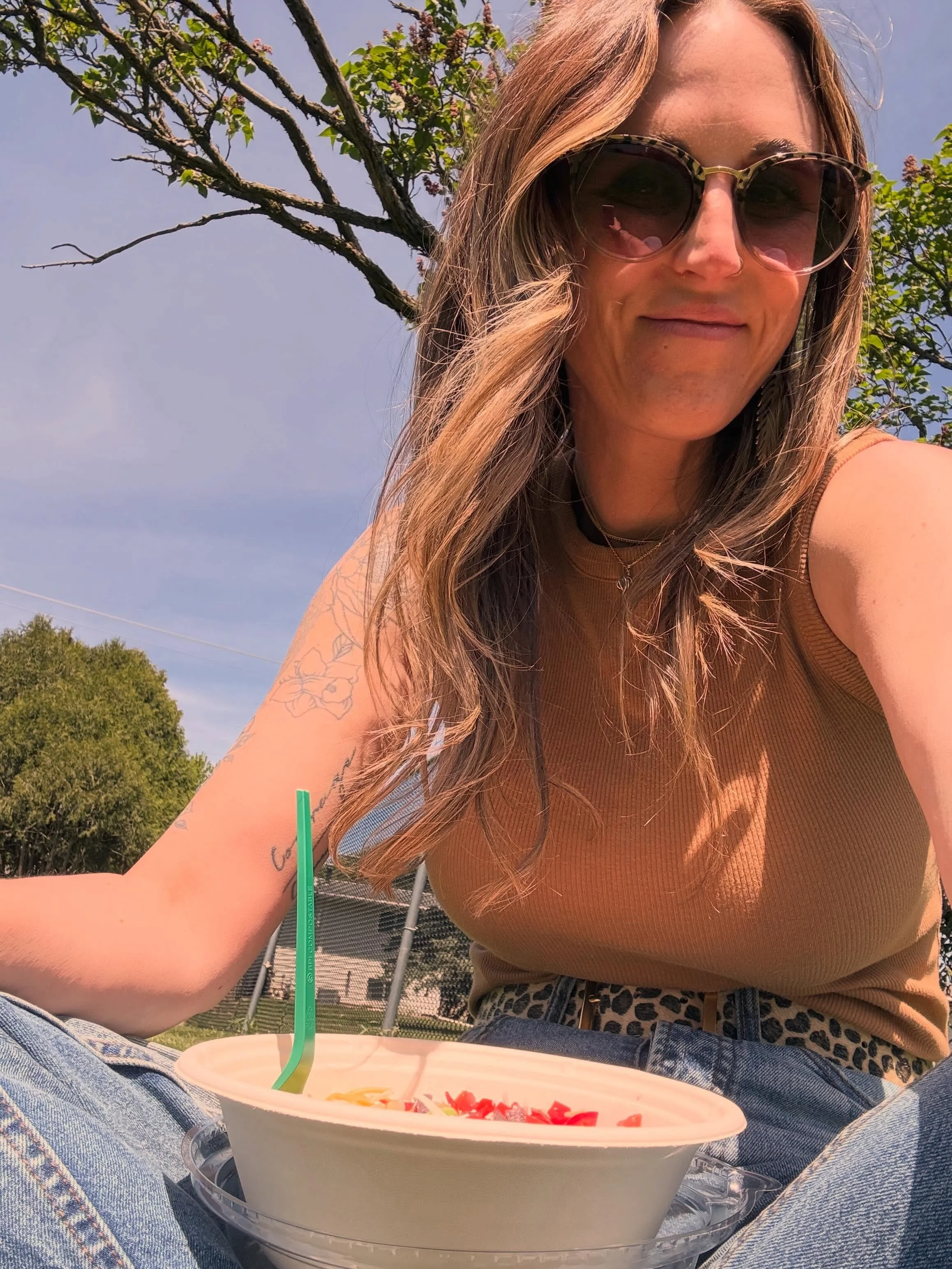 Sometimes the most profound thing you can do is sit in the grass and eat your lunch.

This week asked a lot of me. It asked me to face hard truths. To hold grief, peace, and deep knowing in the same breath. To allow endings &mdash; not because they w
