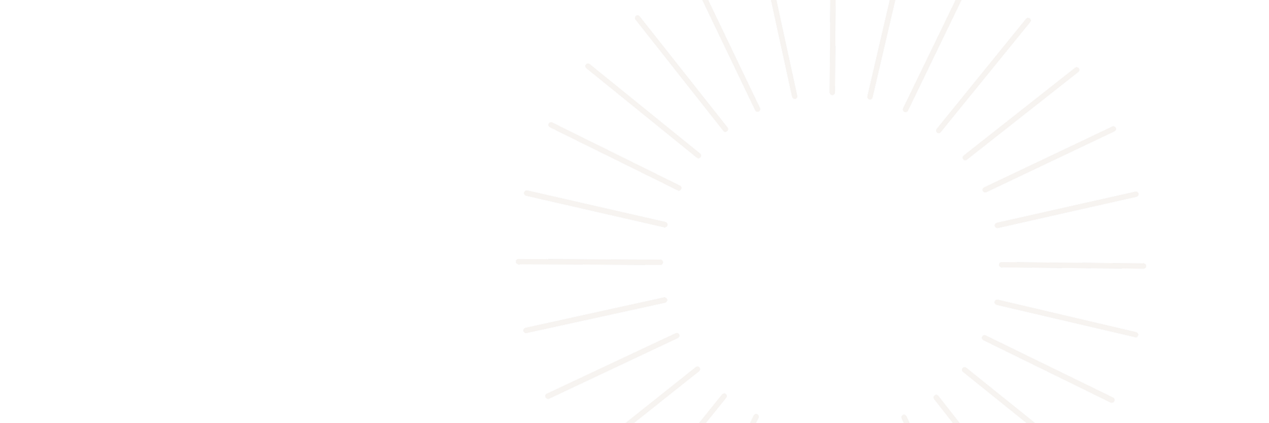 Black background with beige linear pattern resembling abstract sun or starburst design.