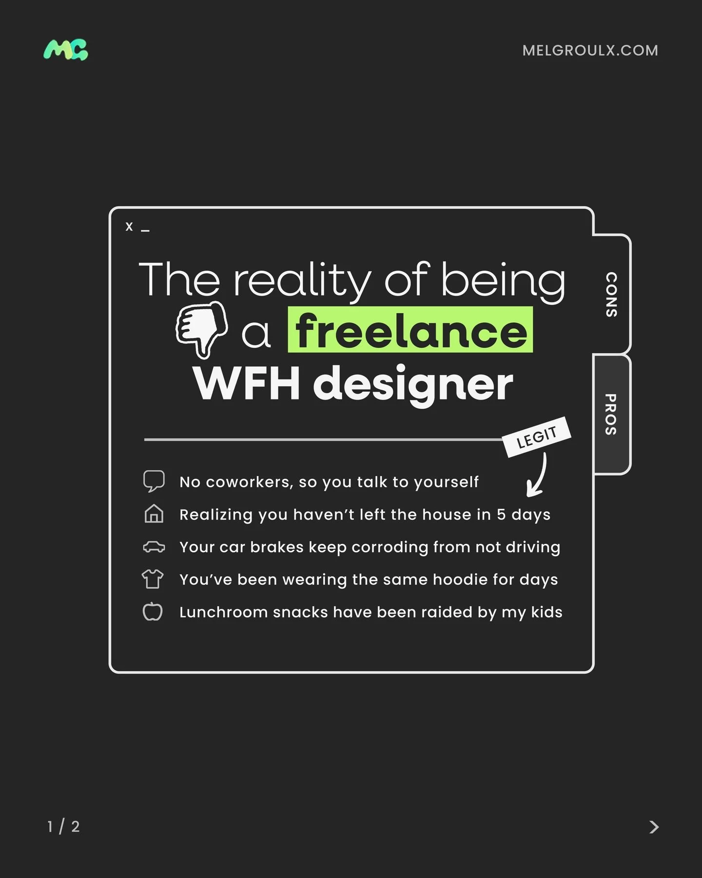 I love the freedom of freelance, but it can get a bit quiet sometimes. You have no built-in social circle, have to create your own structure, and you can accidentally become a hermit 🤣😭

I do still enjoy being spoken to, so&hellip; stay in touch wo