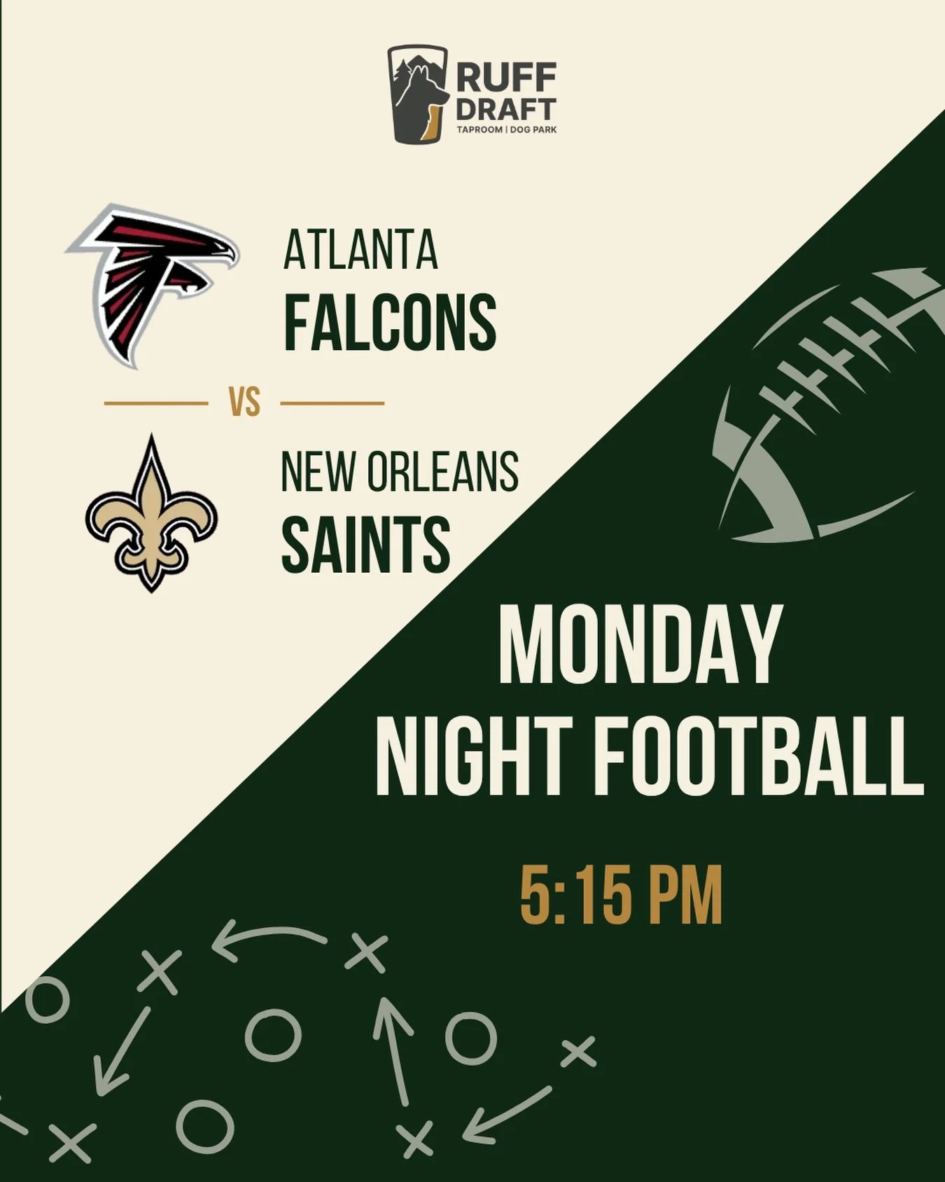 Falcons vs. Saints on the big screen tonight for Monday Night Football! Grab a beer, bring the dog, and settle in for kickoff.

And don&rsquo;t miss our current fresh hop from @lumberbeard  on tap now! Get it before it&rsquo;s gone!

#woodinville #ta