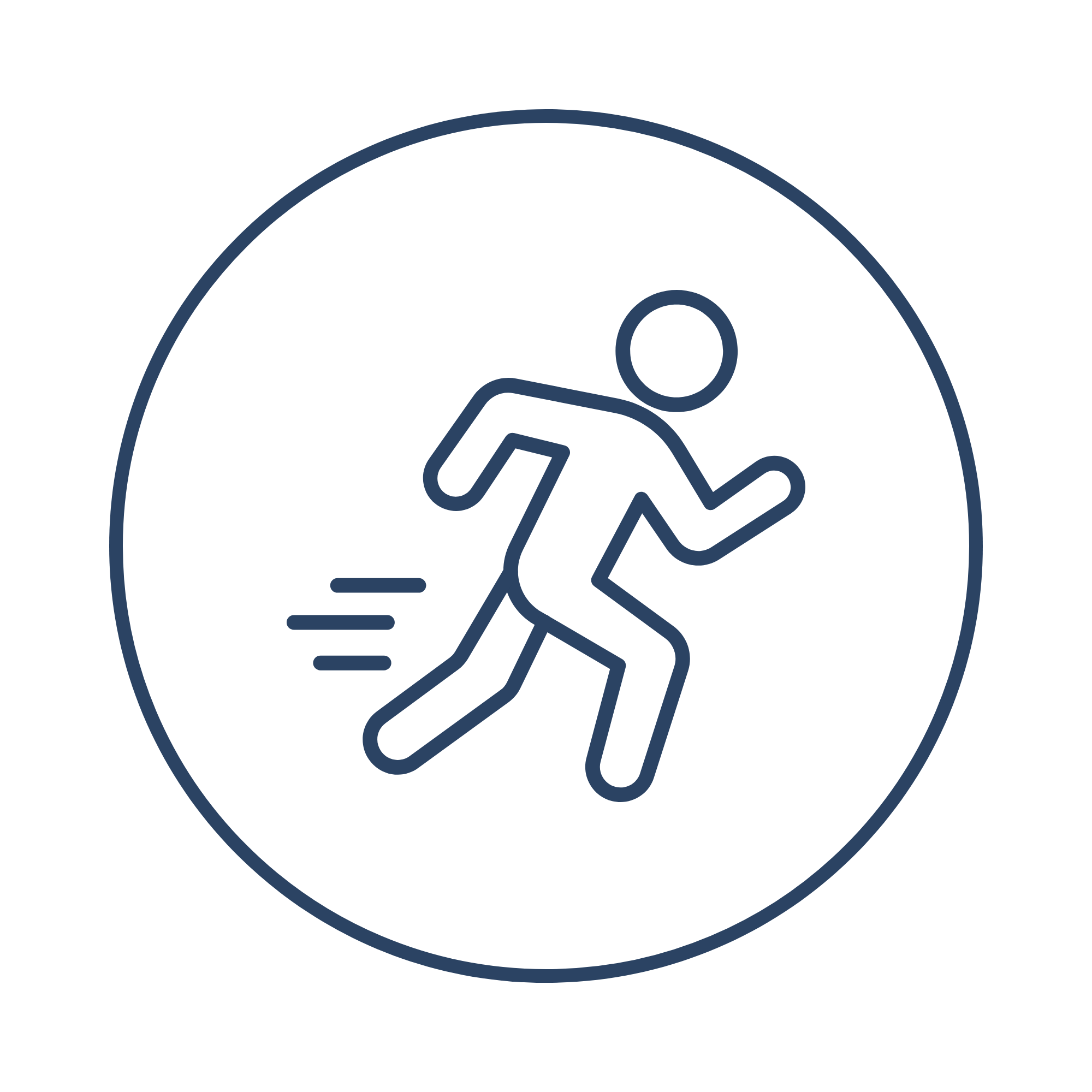 Line drawing of a person sitting in a circle holding an electronic device.