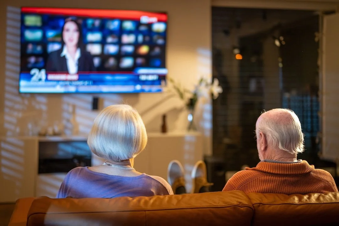 Couple watching streaming TV