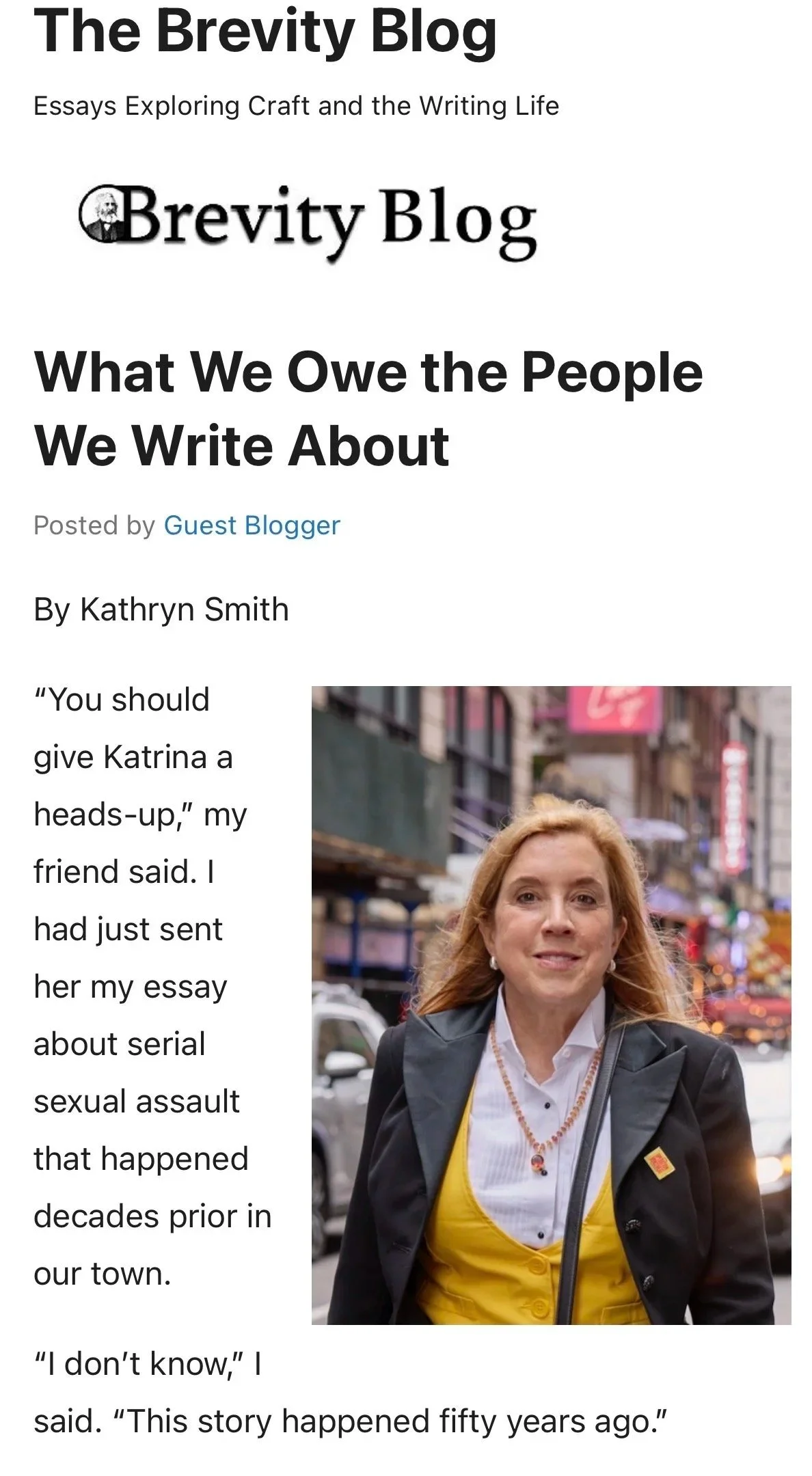 What We Owe the People We Write About