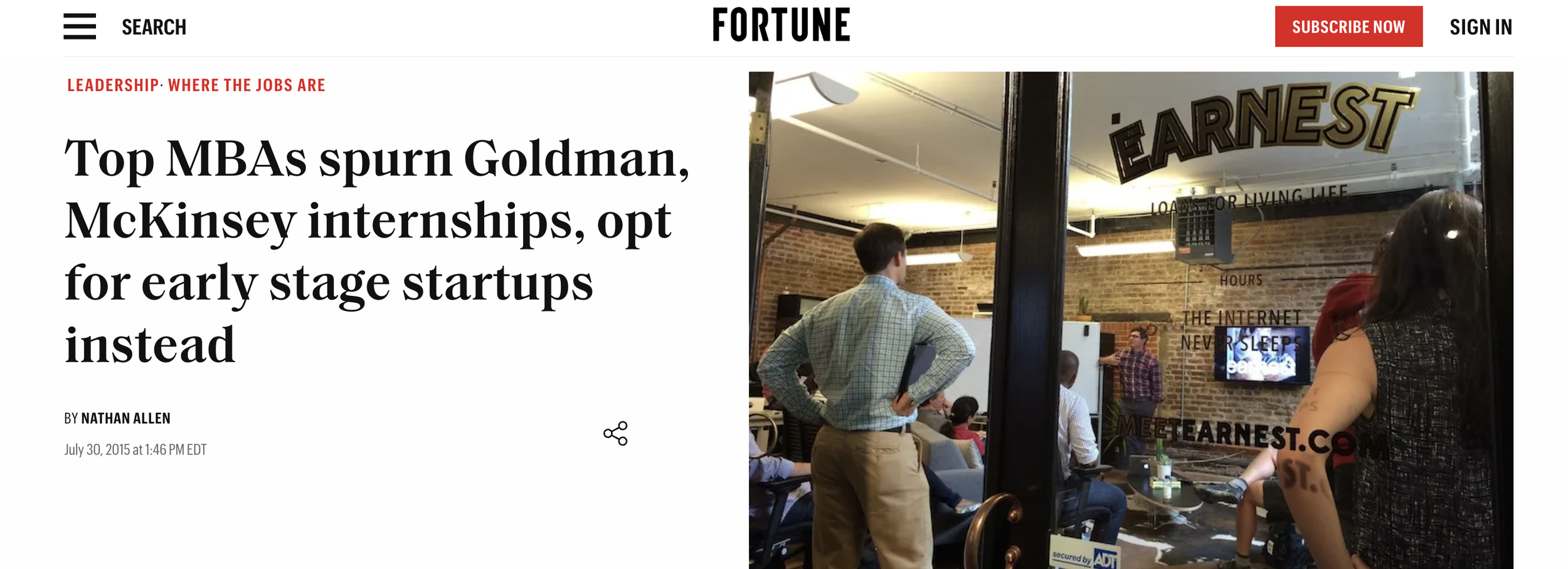 MBAs Spurning Top Companies For Startups | Fortune