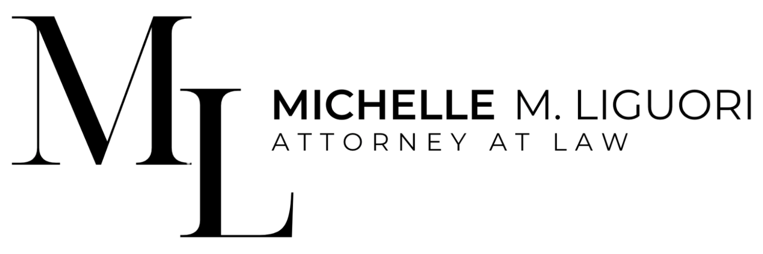 Logo for Michelle M. Licuori, attorney at law, featuring a large stylized 'ML' and the full name and title in smaller text.