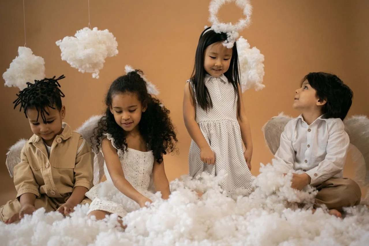 Children dressed up as angels | Image Source: Pexels