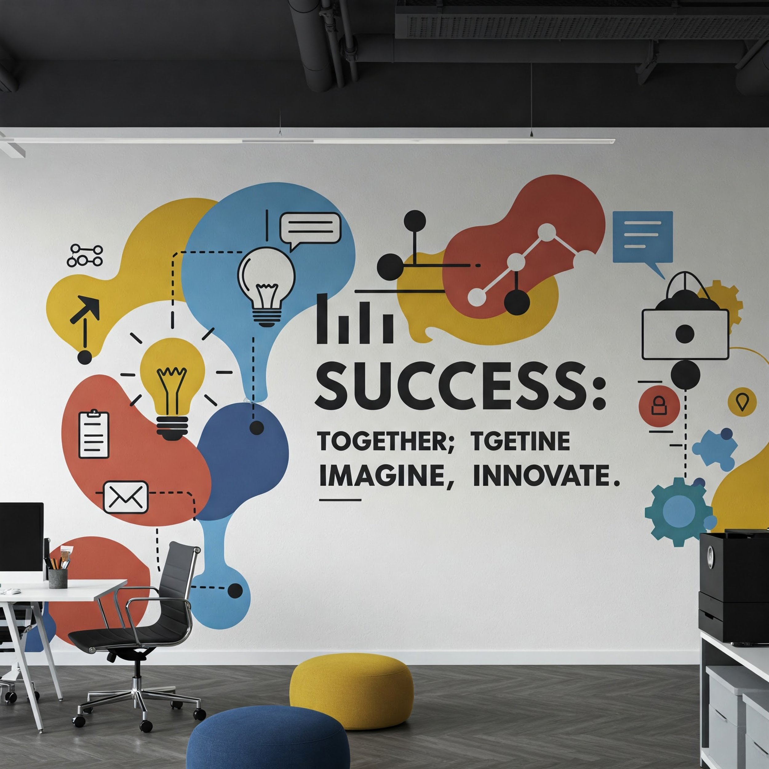 Custom Printed Office wall mural 