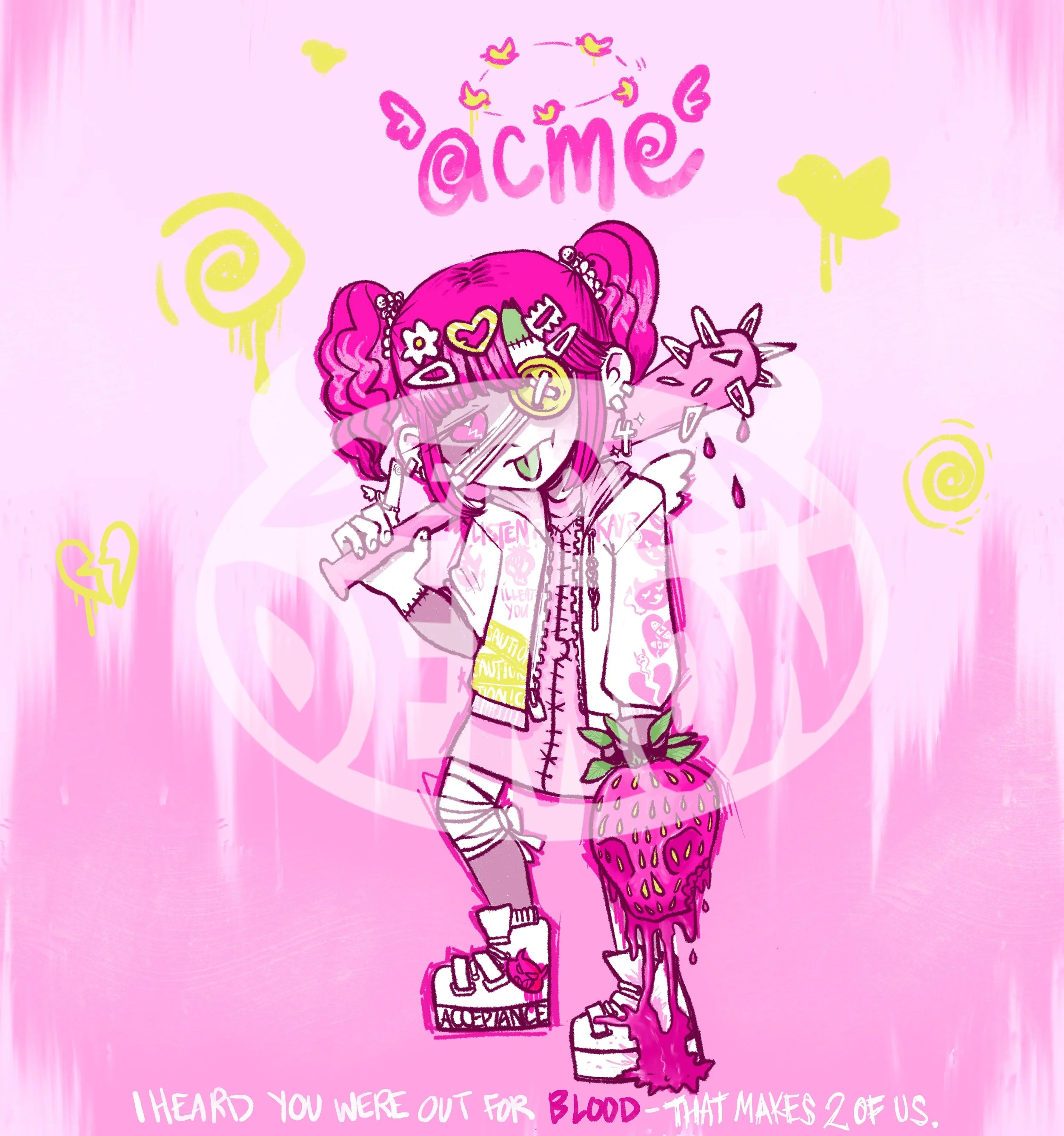 “Medusa swings back” procreate 2023