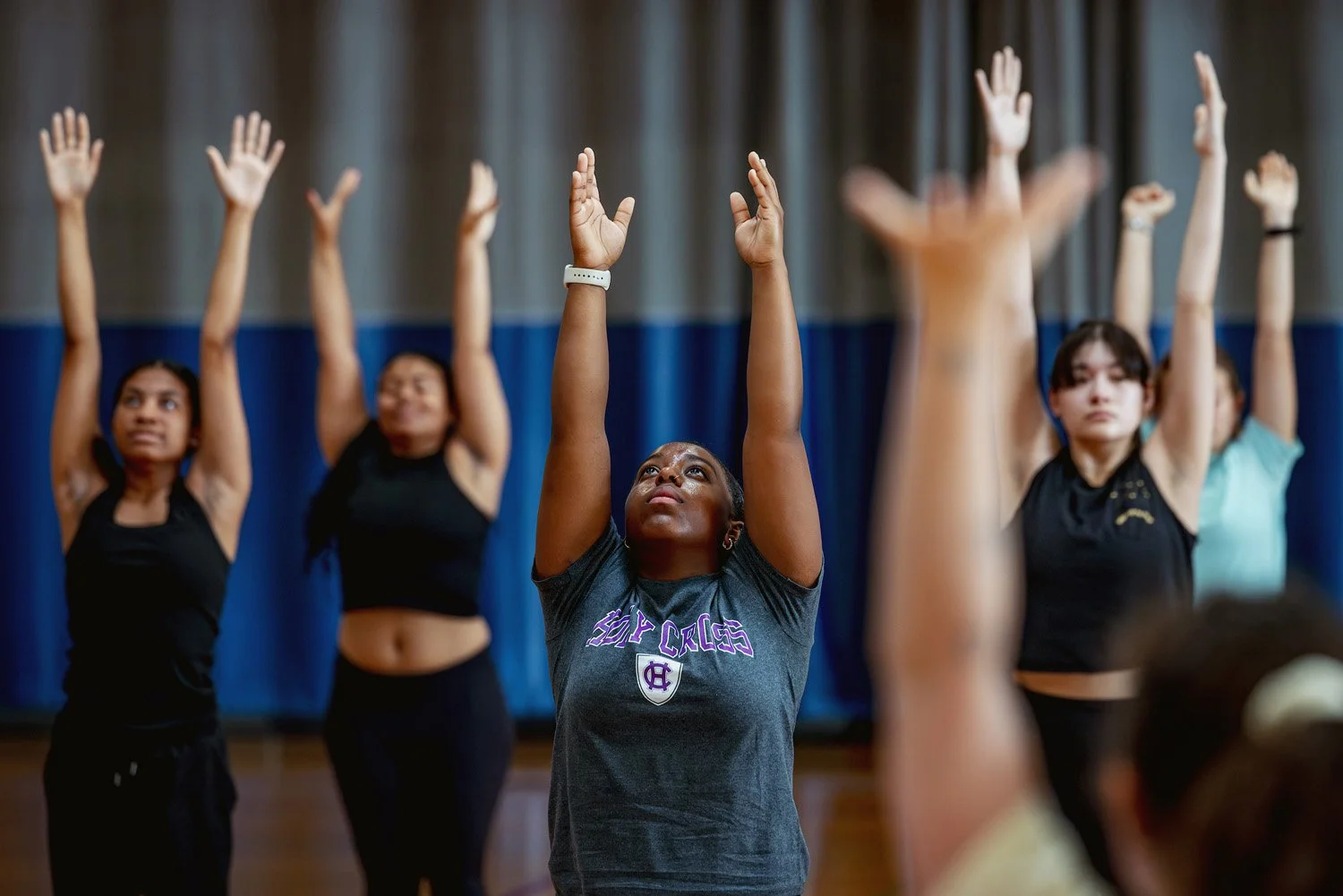 AJCU students doing yoga