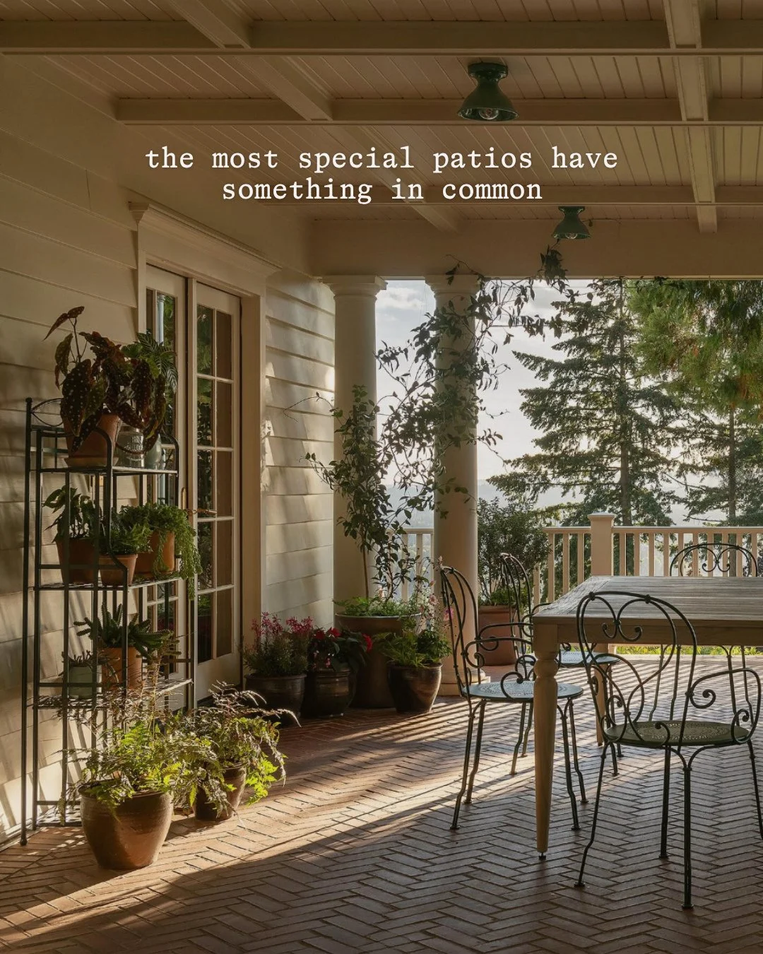 consider this permission to bring the good stuff outside. ⁠
⁠
📷️ pinterest⁠
__⁠
⁠
⁠#shelbiecoxstudio #nycinteriordesigner #adprodirectory⁠
⁠
shelbie cox studio, nyc interior design, brooklyn interior designer, williamsburg interior designer, west vi
