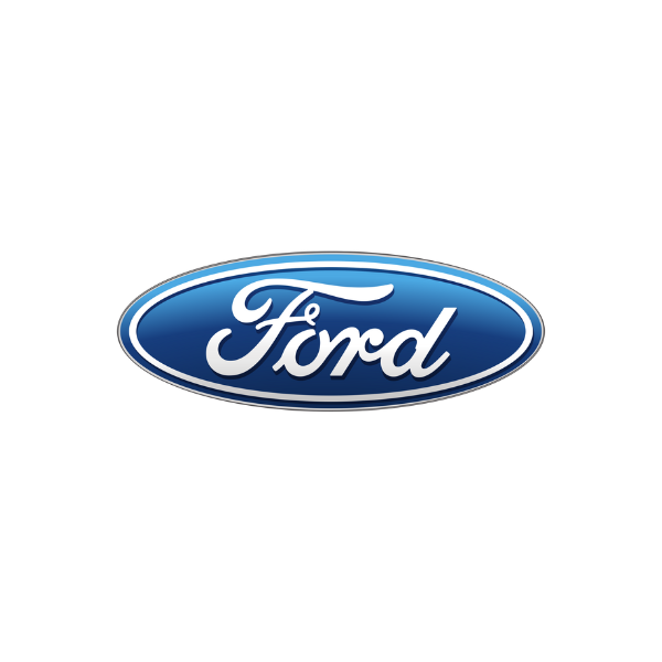 Ford logo, an oval with a blue background and white script_TEXT saying 'Ford'