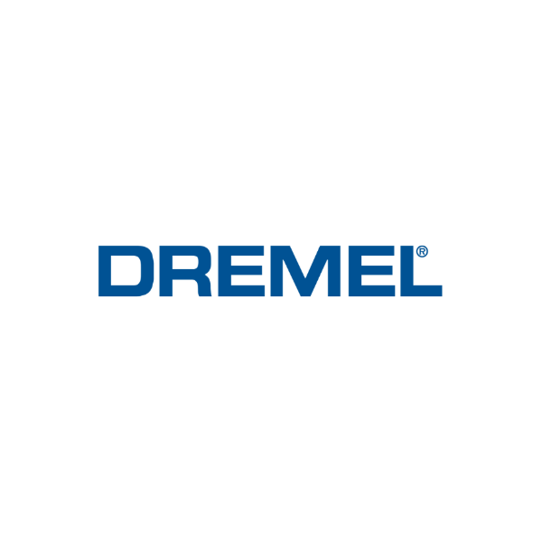 Dremel logo in blue text with a stylized tool icon above the name.