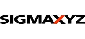 Logo of SIGMAXYZ with black text and an orange 'X' on a white background.