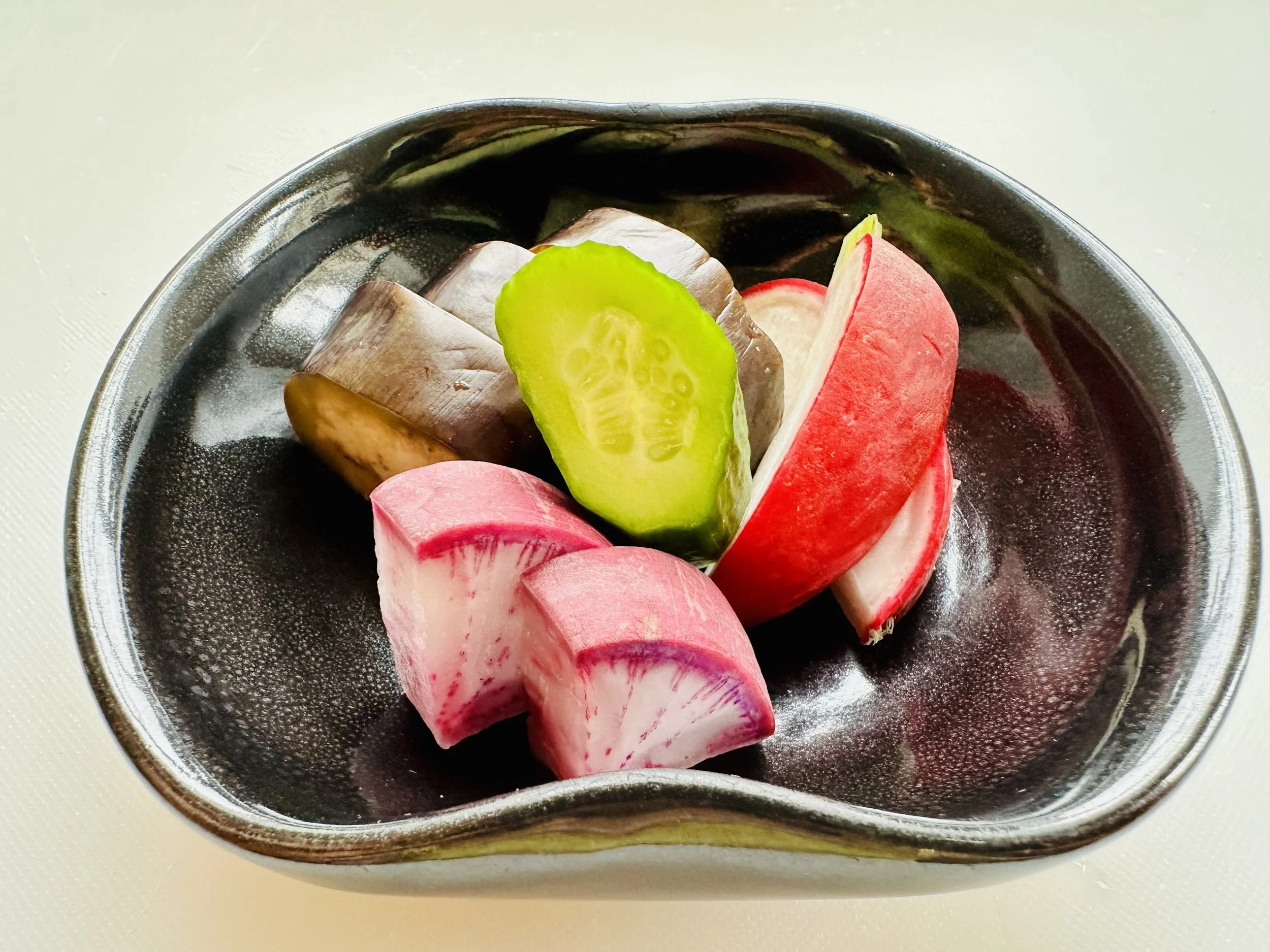 Plate of pickled vegetables