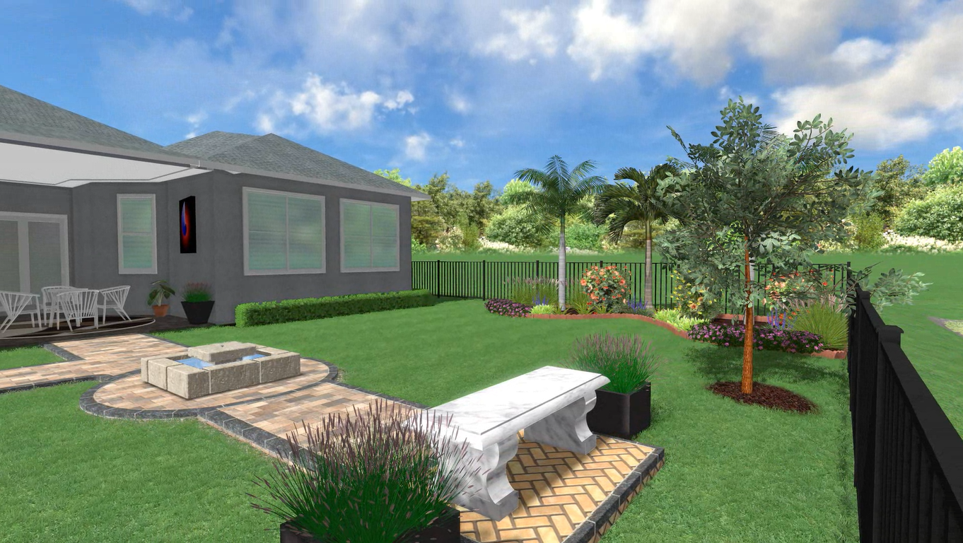 Backyard Rendering (Garden View)